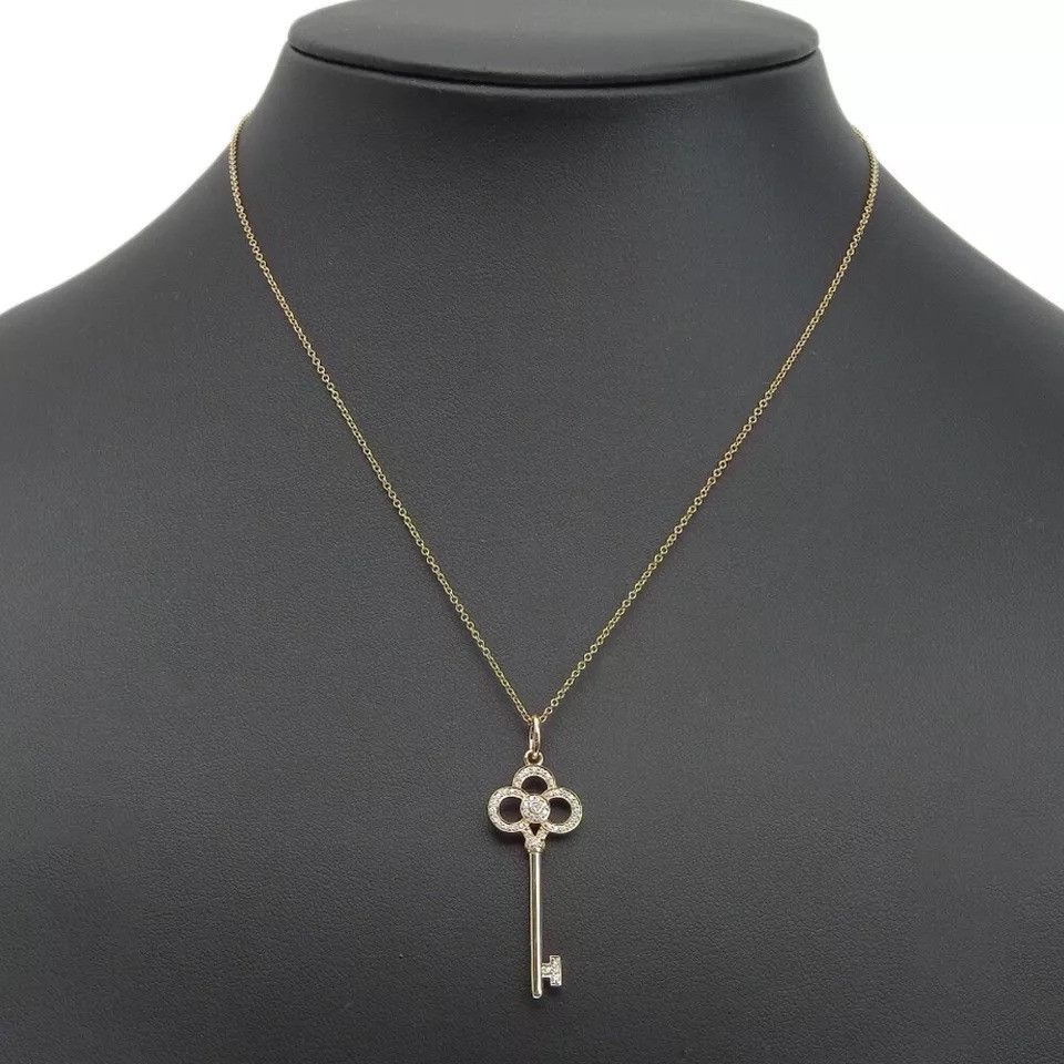 Tiffany & Co. TIFFANY&Co. Lock Crown Key Necklace K18 Pink Gold Size ONE SIZE - 2 Thumbnail