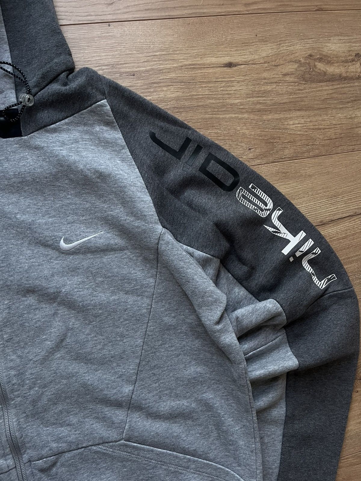 Nike 00’s NIKE AIR SLEEVE SPELLOUT LOGO SWOOSH RETRO ZIP HOODIE Size US M / EU 48-50 / 2 - 2 Thumbnail