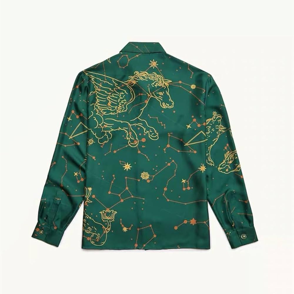 Casablanca Debut Runway (2019 Archive) Constellation Silk Shirt Size US L / EU 52-54 / 3 - 4 Thumbnail