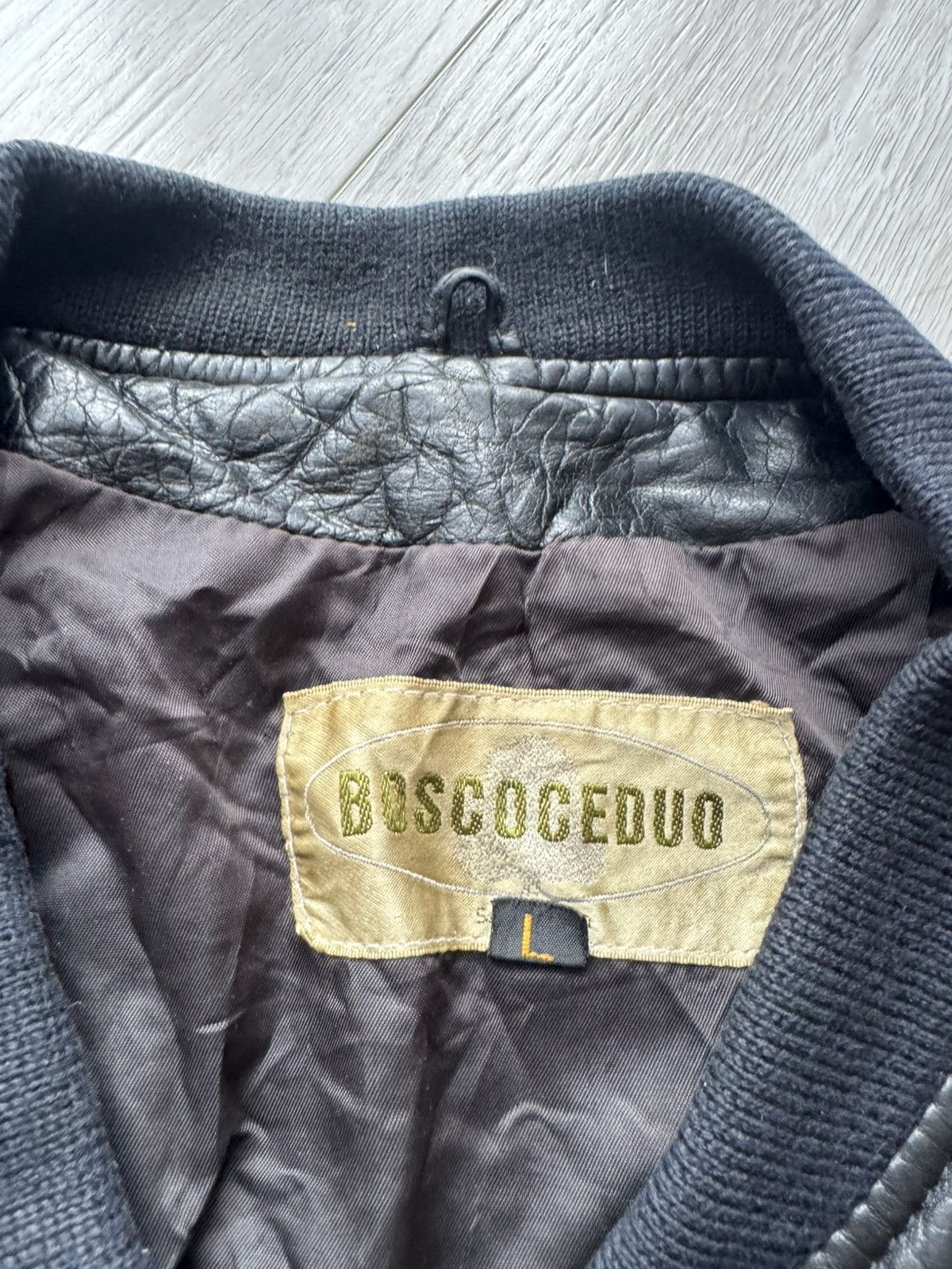Vintage Rare Vintage Leather Bomber Jacket – Military Unknown Label Size US L / EU 52-54 / 3 - 4 Thumbnail