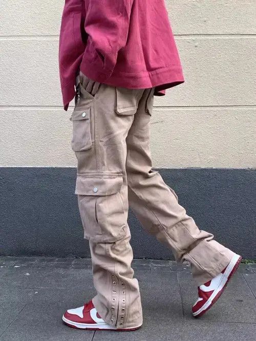 Japanese Brand × Jean Vintage washed rare rivet multi-pocket cargo trousers Size US 32 / EU 48 - 3 Thumbnail