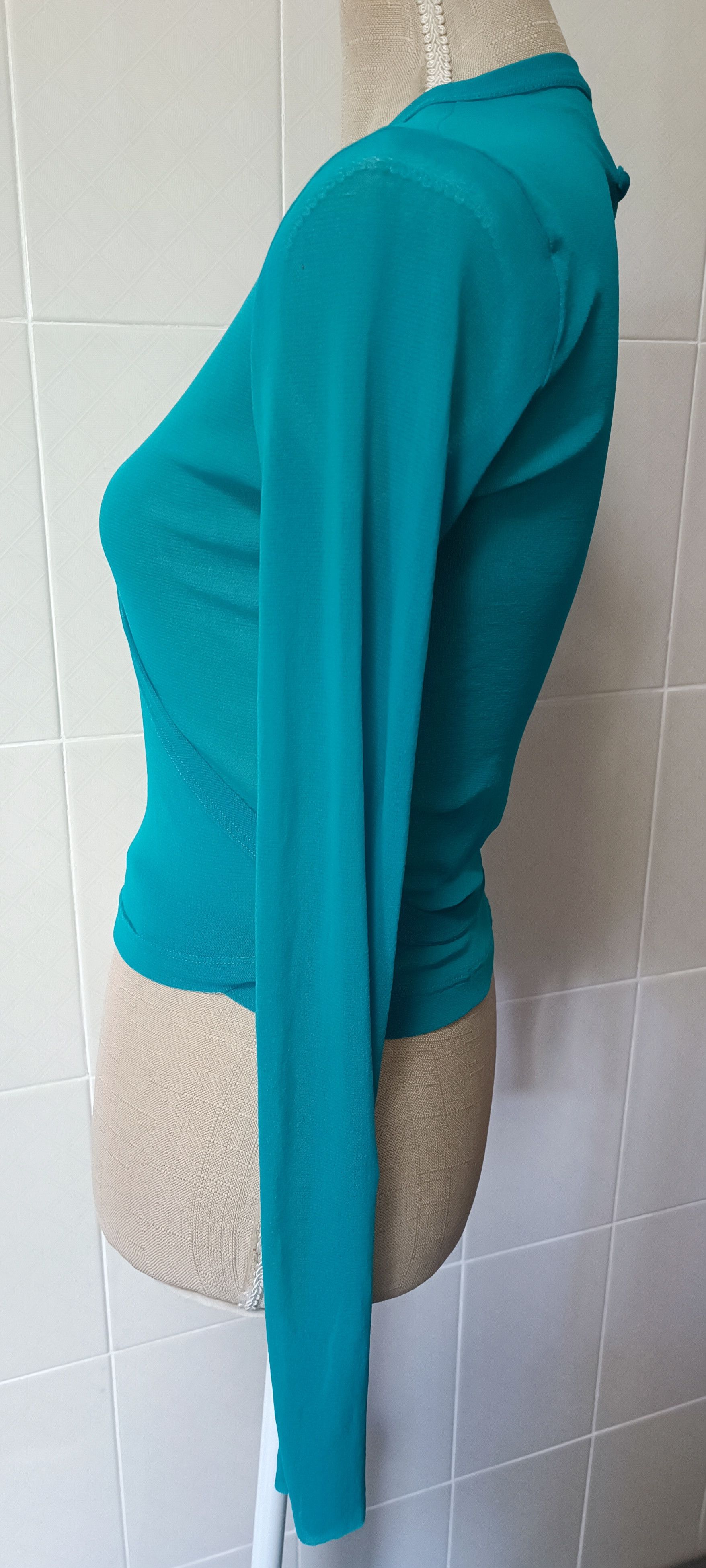 Jean Paul Gaultier 90's - Turquoise mesh cache coeur / top Size L / US 10 / IT 46 - 10 Thumbnail