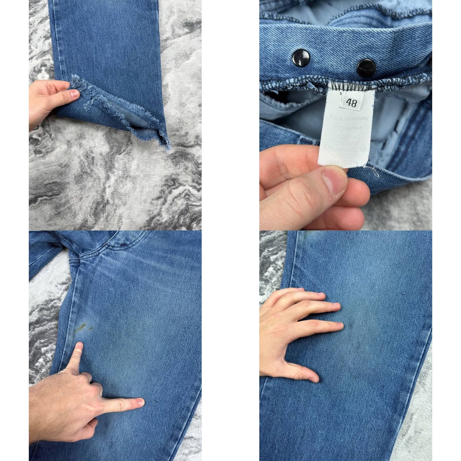 Stone Island VINTAGE Stone Island Denim Baggy Jeans 90s Archive Men Size 48 Blue Stone Island Jeans 90s Mens Jeans Regular 5-Pocket Design Inseam 30 in Size US 32 / EU 48 - 8 Thumbnail