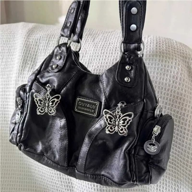 Other Y2K Black Gothic Womens Shoulder Tote Bag Size ONE SIZE - 5 Thumbnail