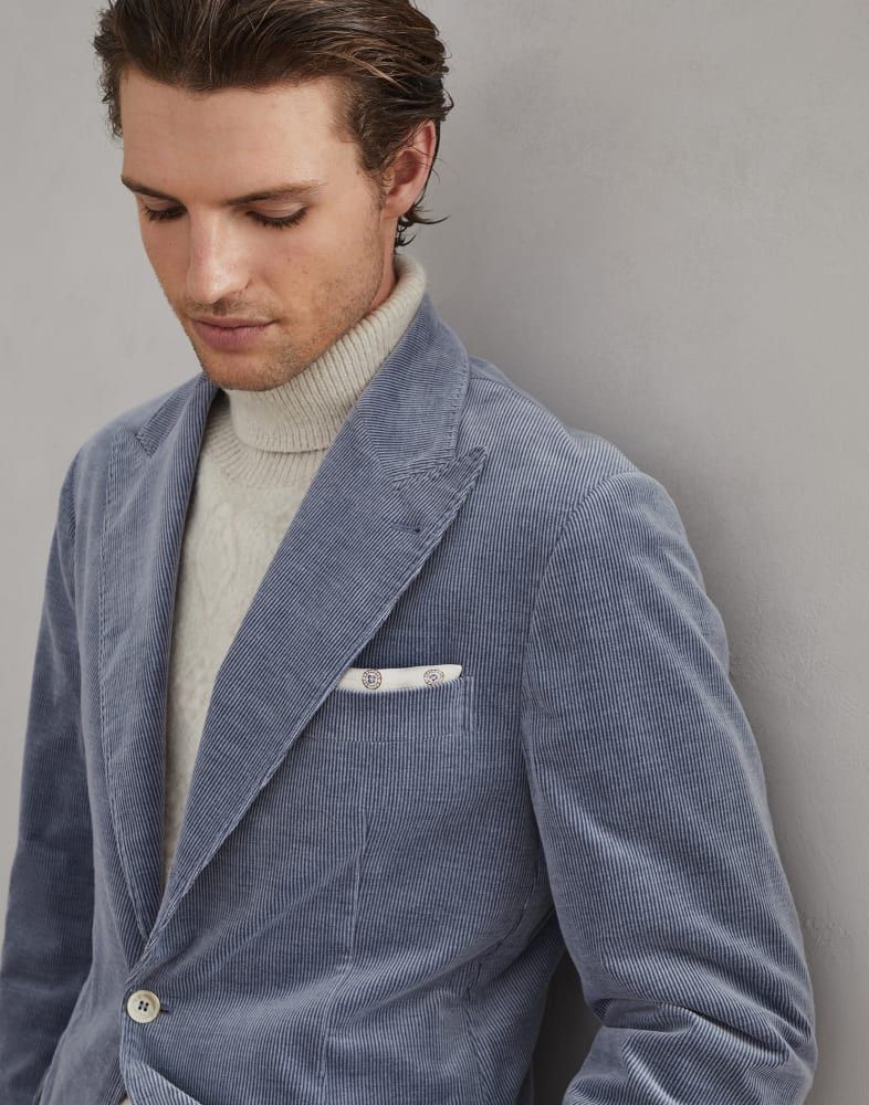 Brunello Cucinelli o1w1db10825 Suit-Type Jacket in Blue Size US S / EU 44-46 / 1 - 2 Thumbnail