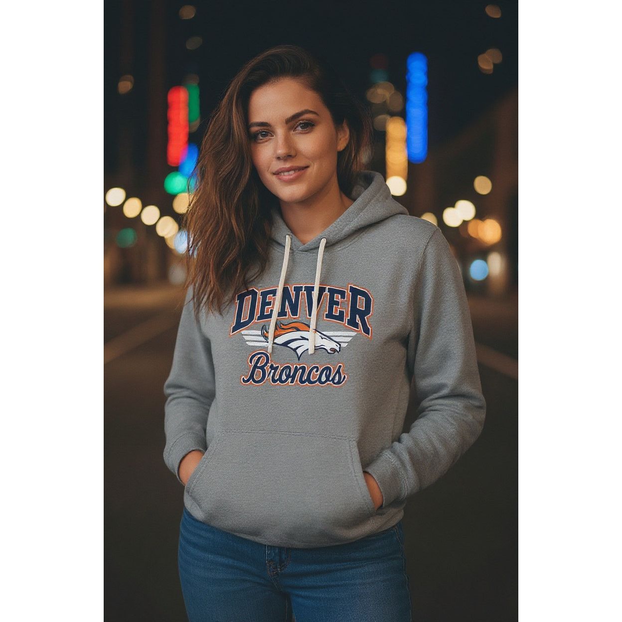 Junk Food Junk Food NFL Denver Broncos Women Grey Hooodie Size US XL / EU 56 / 4 - 1 Thumbnail