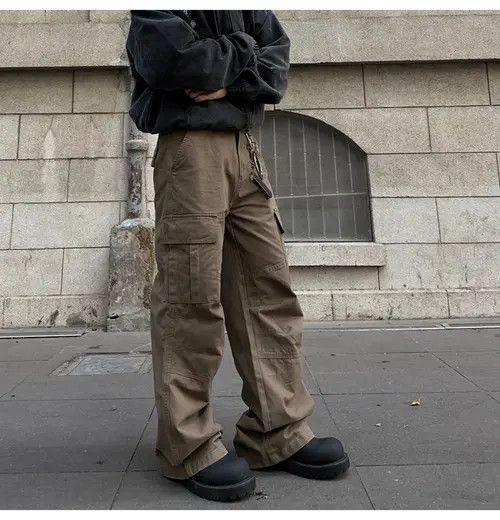 Vintage Ishihara x Mako Stylish Brown Cargo Pants with Pockets Size US 30 / EU 46 - 2 Thumbnail