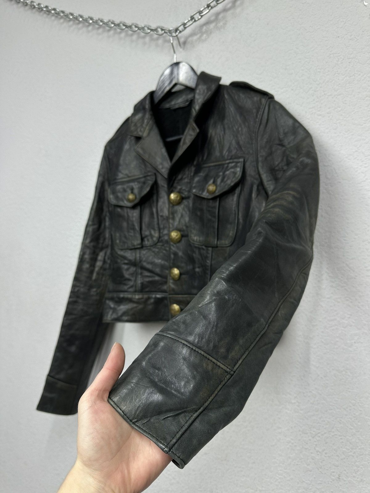 Polo Ralph Lauren Vintage Leather Jacket Polo Ralph Lauren Cropped Faded Rare Size S / US 4 / IT 40 - 8 Thumbnail