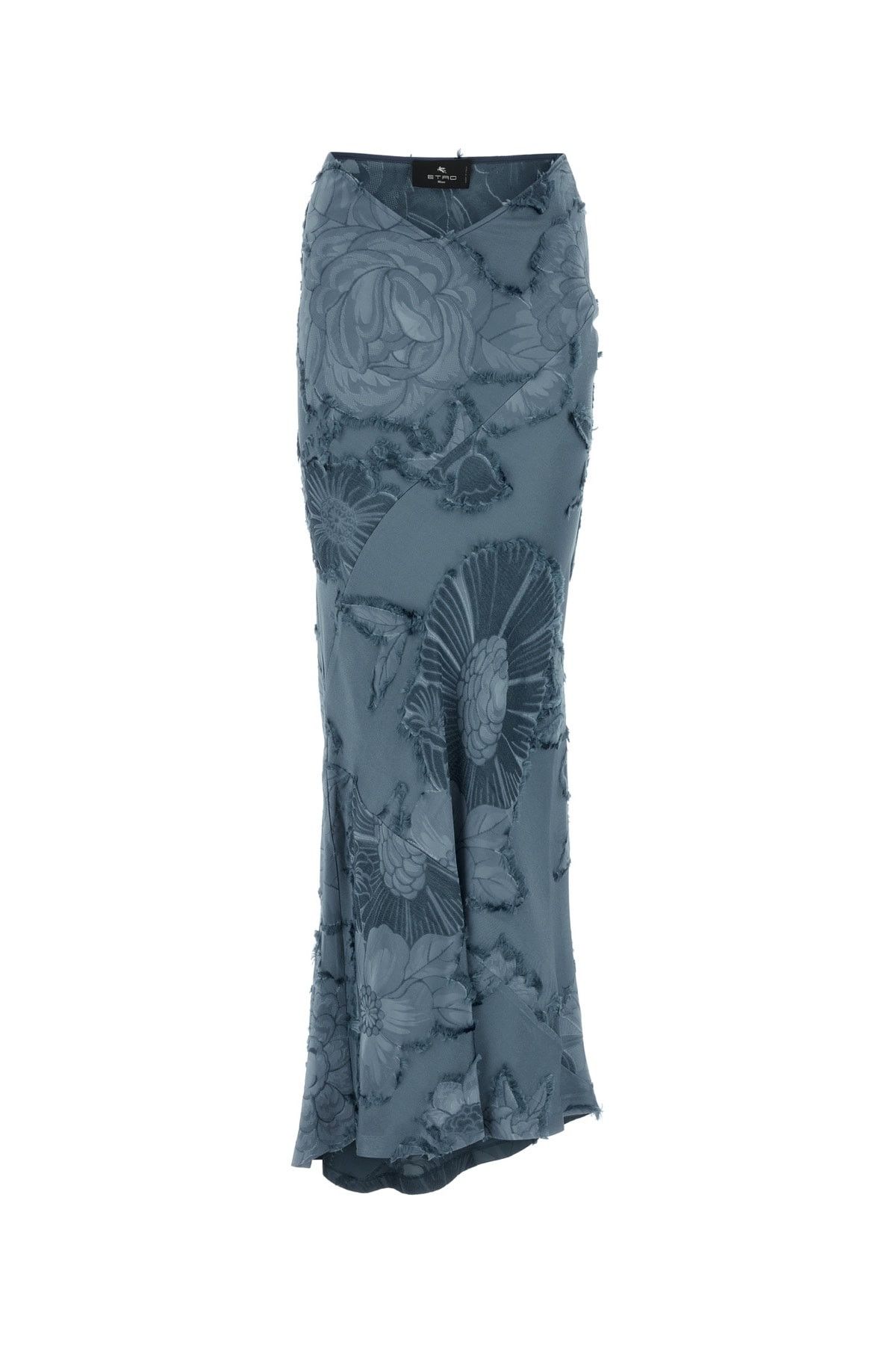 image of Etro Air Force Blue Jacquard Skirt in Light Blue, Women's (Size 26)