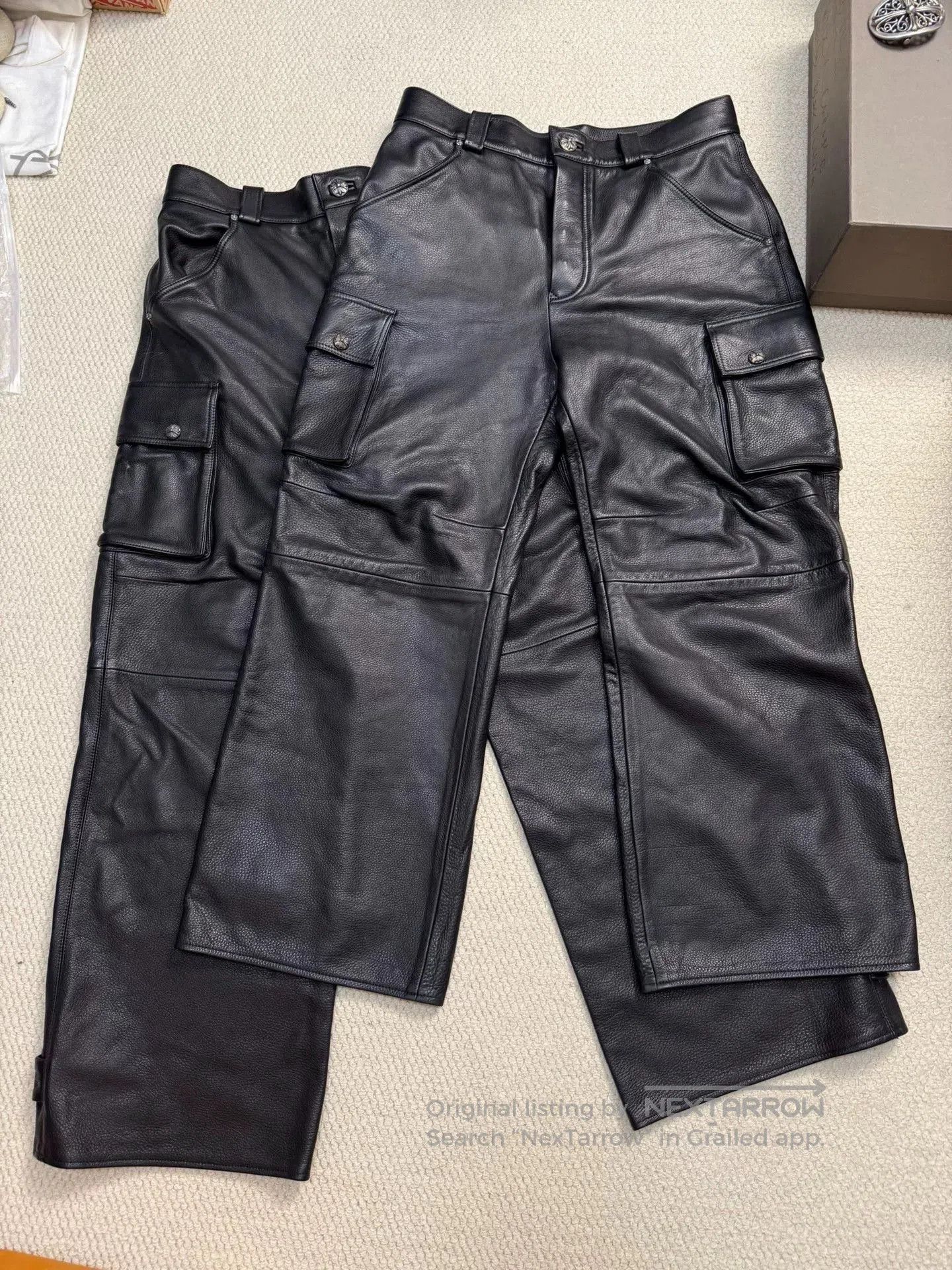 Chrome Hearts Chrome Hearts Cargo Leather Pants. Size US 33 - 1 Thumbnail