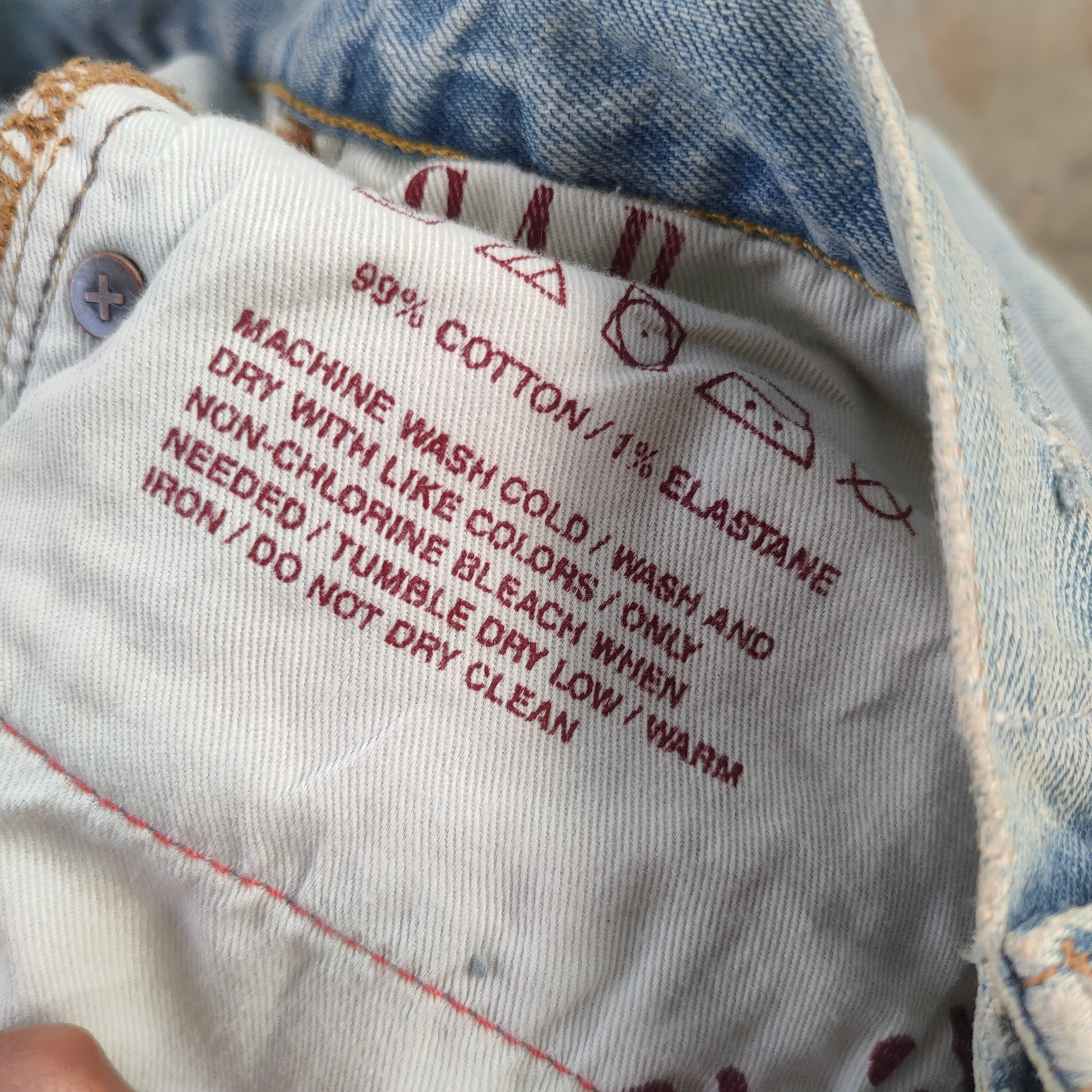Gap W32 VINTAGE GAP FADED BLUE DISTRESSED JEANS PANTS Size US 32 / EU 48 - 15 Thumbnail