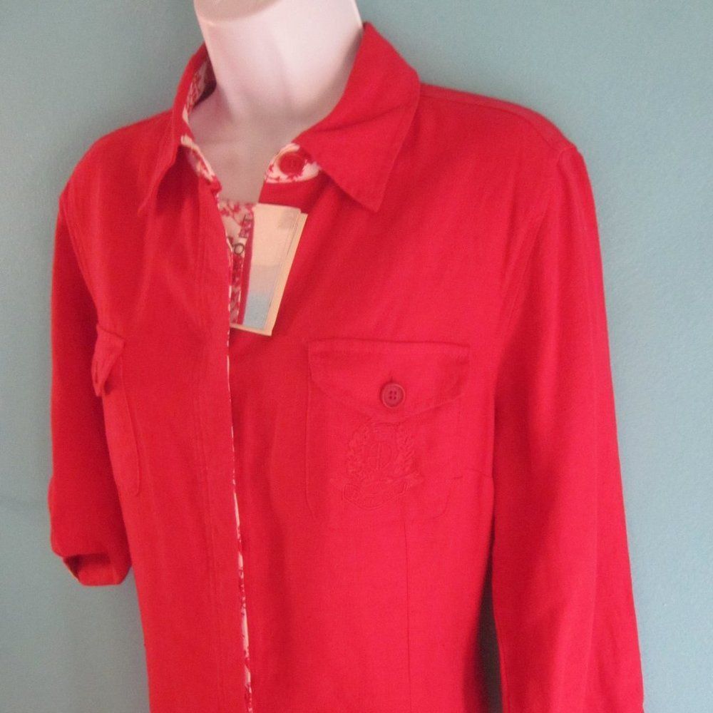 Other D. Sport Red Linen Dress Size 10 US Size M / US 6-8 / IT 42-44 - 6 Thumbnail