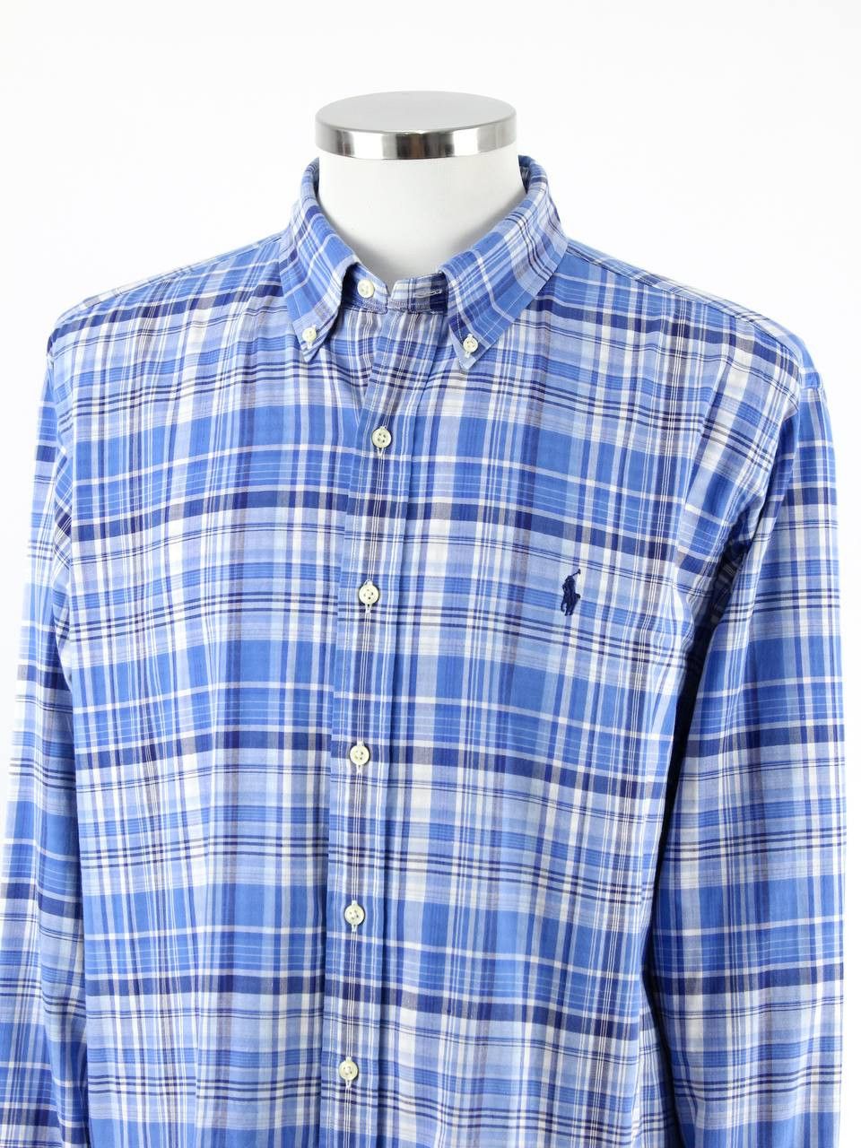 Polo Ralph Lauren POLO RALPH LAUREN Blue checkered shirt, 2 layers Size US XXL / EU 58 / 5 - 4 Thumbnail
