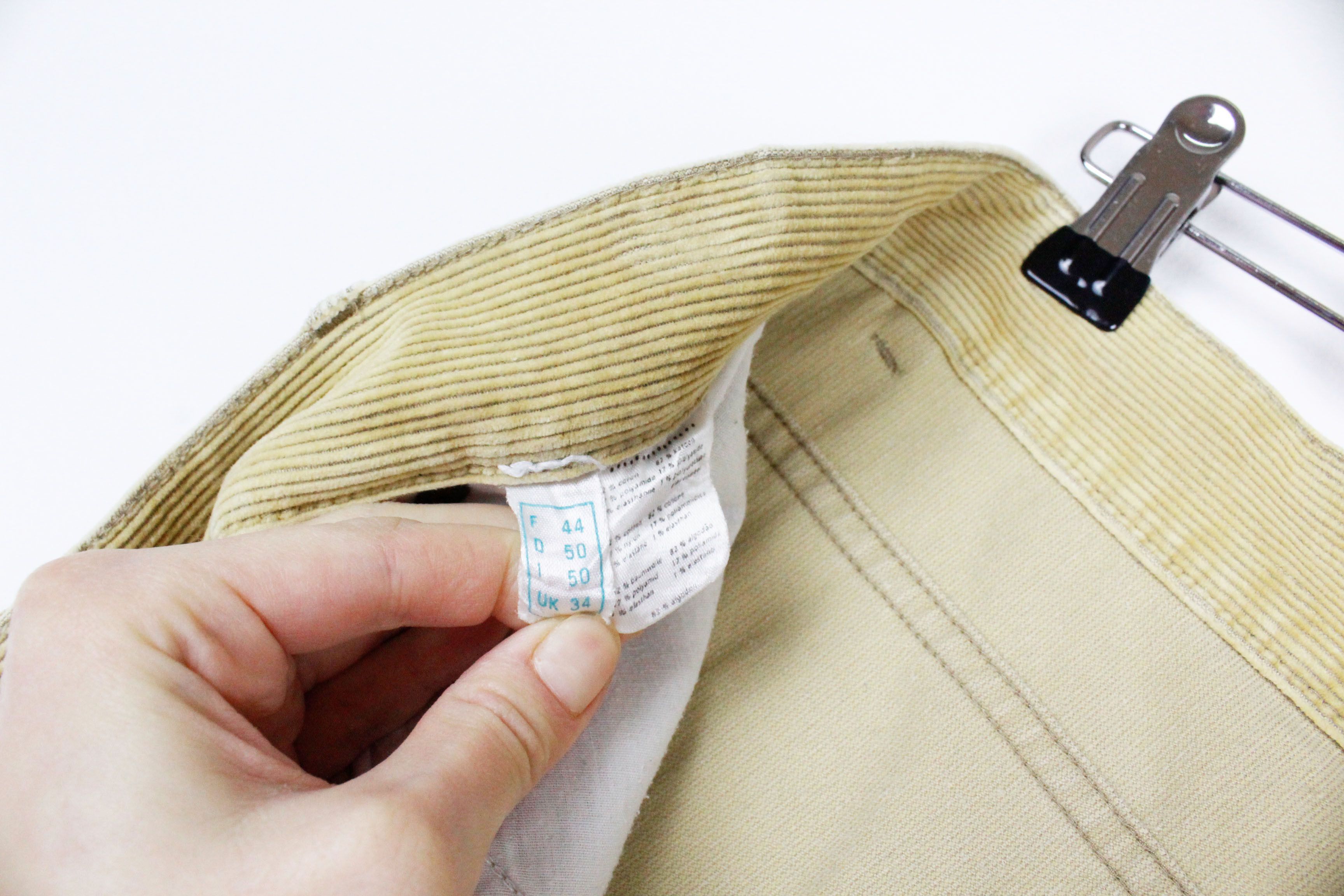Lacoste × Vintage Vintage Lacoste Corduroy Velvet Beige Denim Jeans Pants Size US 34 / EU 50 - 8 Thumbnail