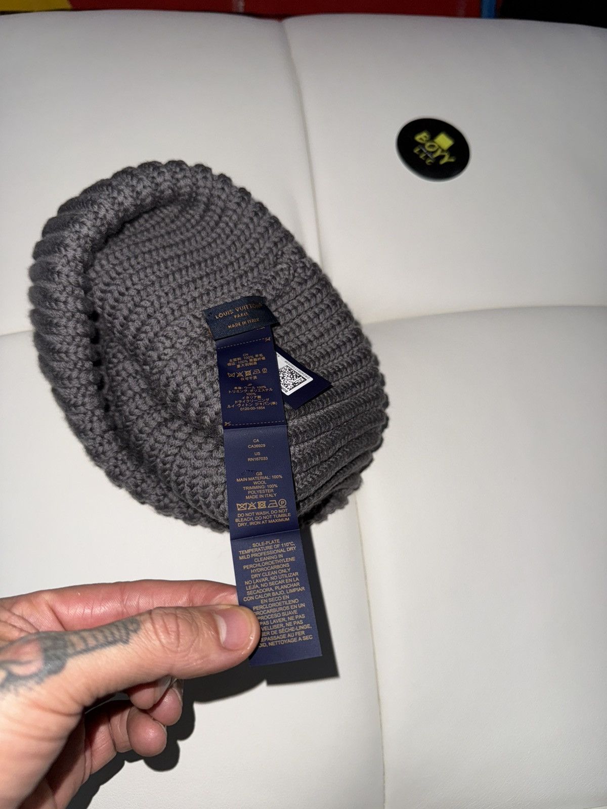 Louis Vuitton Louis Vuitton logo wool beanie Size ONE SIZE - 5 Thumbnail