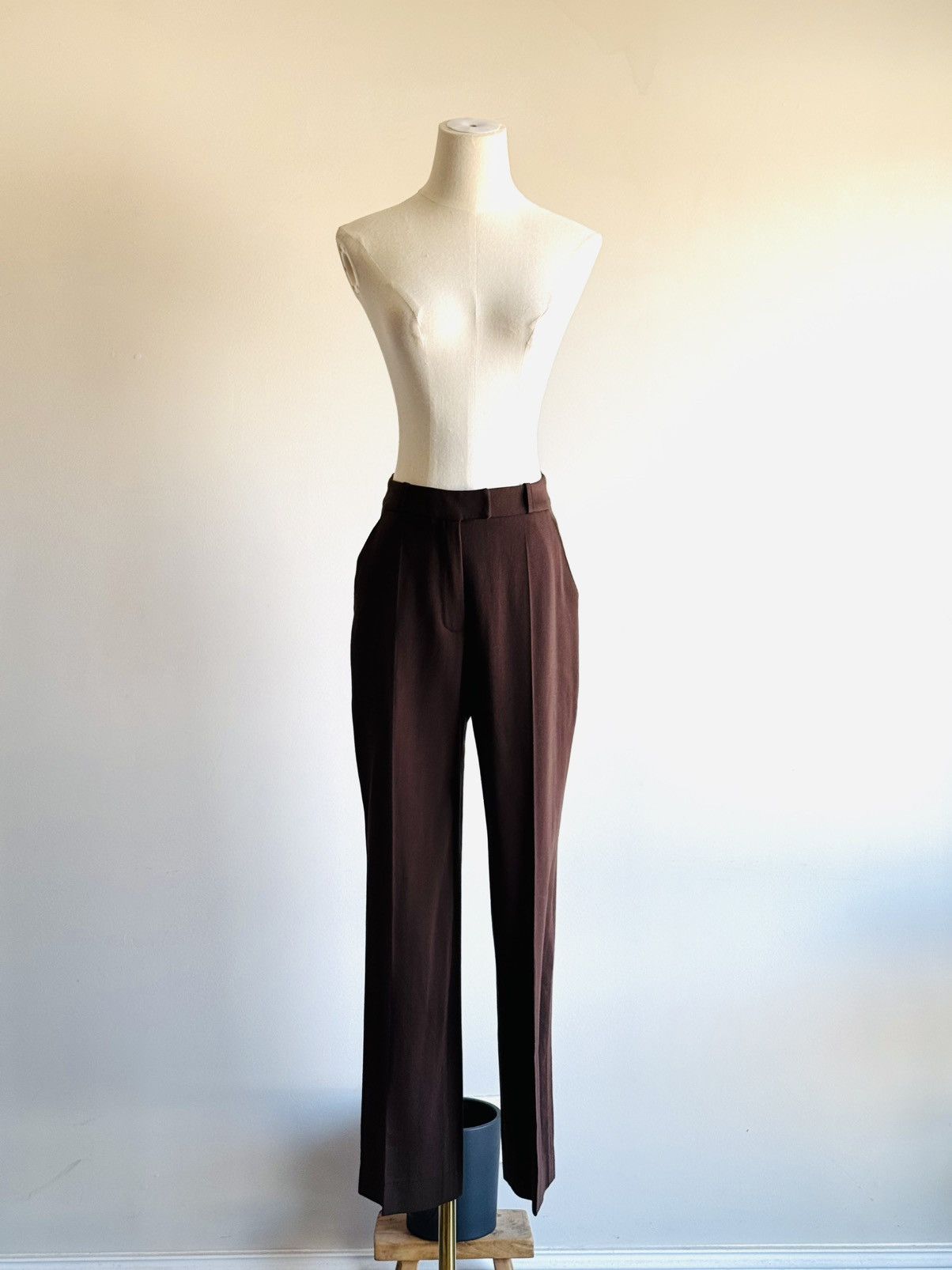 Vintage × plein sud Vintage Plein Sud Chocolate brown wool trousers sz 40 Size 28" / US 6 / IT 42 - 1 Thumbnail