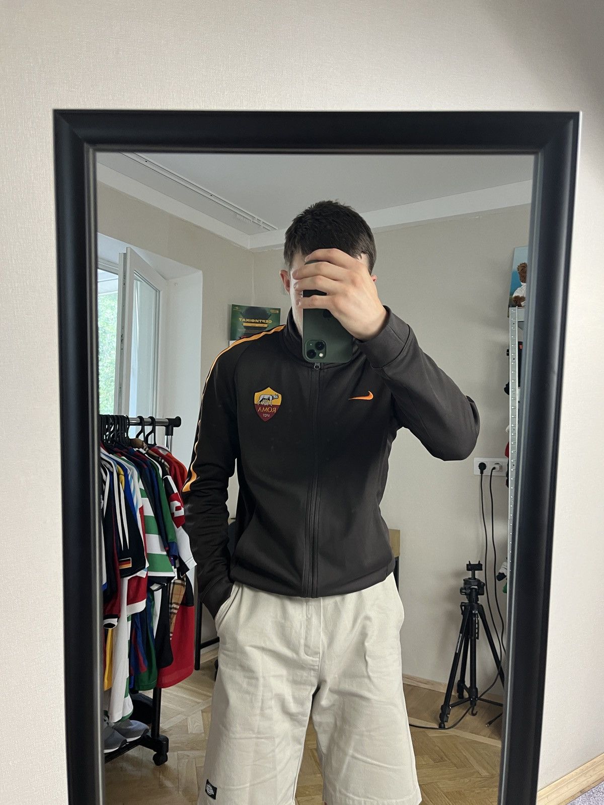 Nike Nike AS Roma Brown Fc Track Jacket Soccer Full Zip Football Size US M / EU 48-50 / 2 - 2 Thumbnail