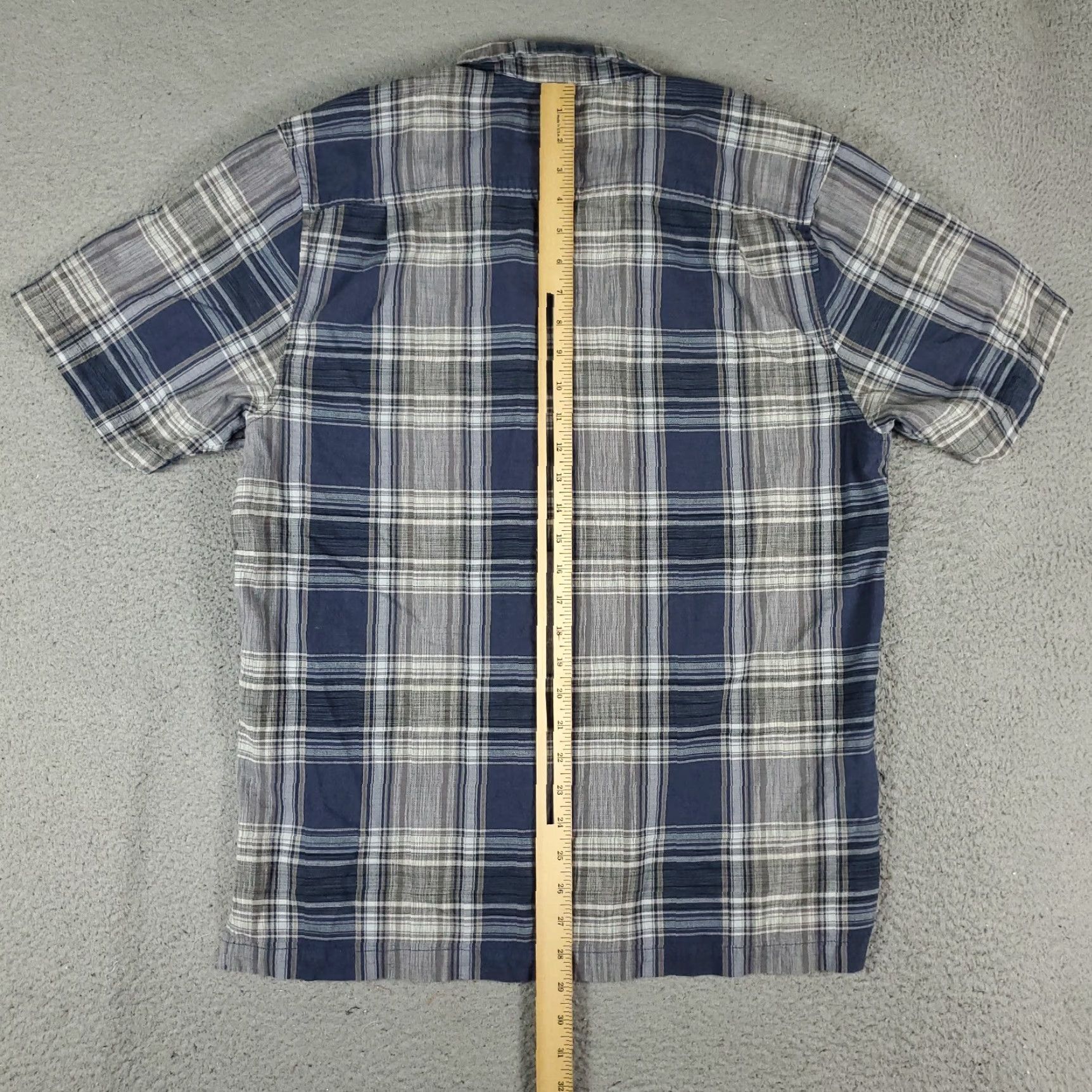 Tommy Bahama Tommy Bahama Shirt Mens Large Blue Plaid Short Sleeve Button Up Silk Cotton Size US L / EU 52-54 / 3 - 3 Thumbnail