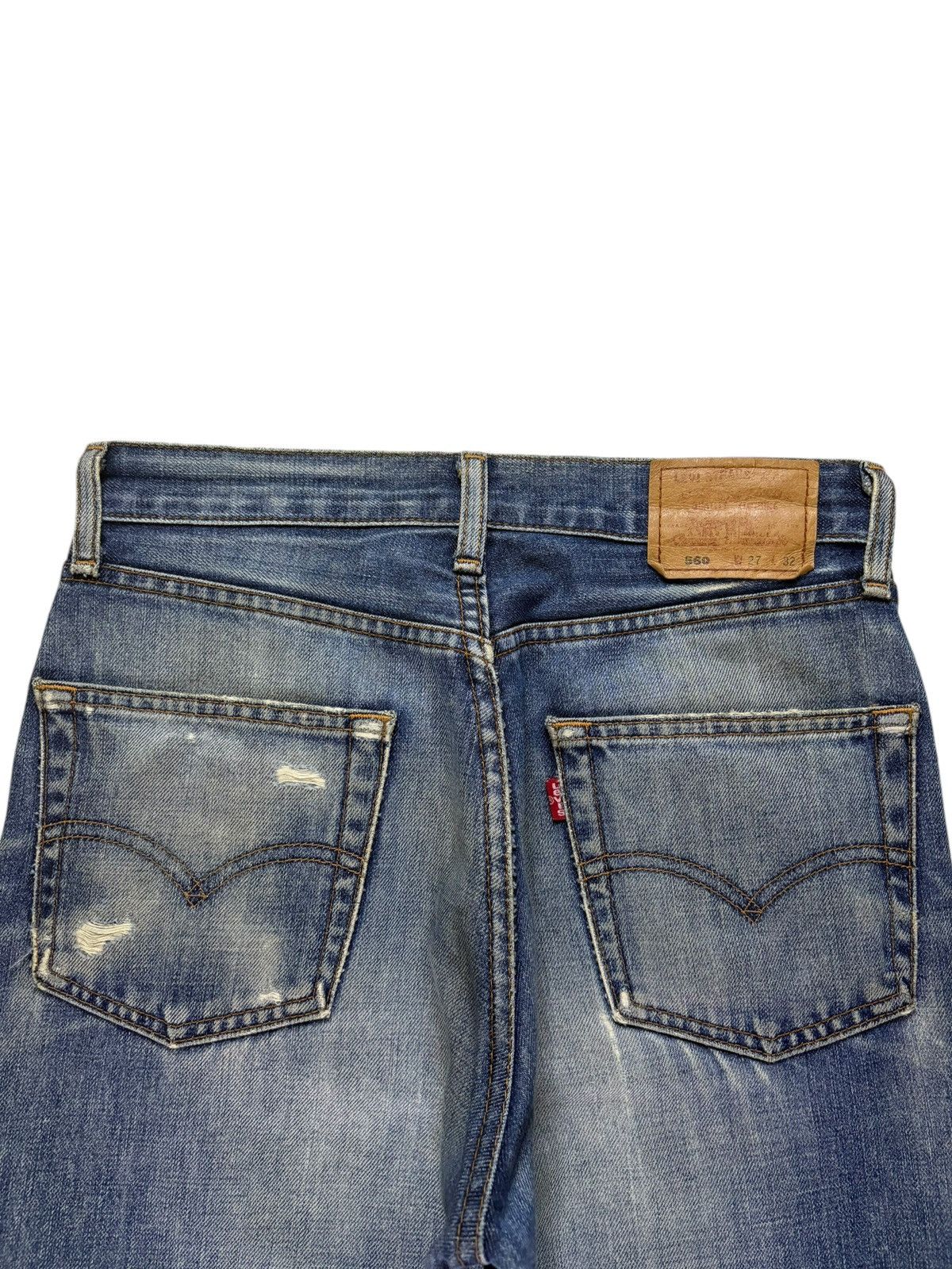 LVC × Levi's × Levi's Vintage Clothing Vintage 90s Levis 560 Faded Wash Distressed Loose Jeans Size US 29 - 8 Thumbnail