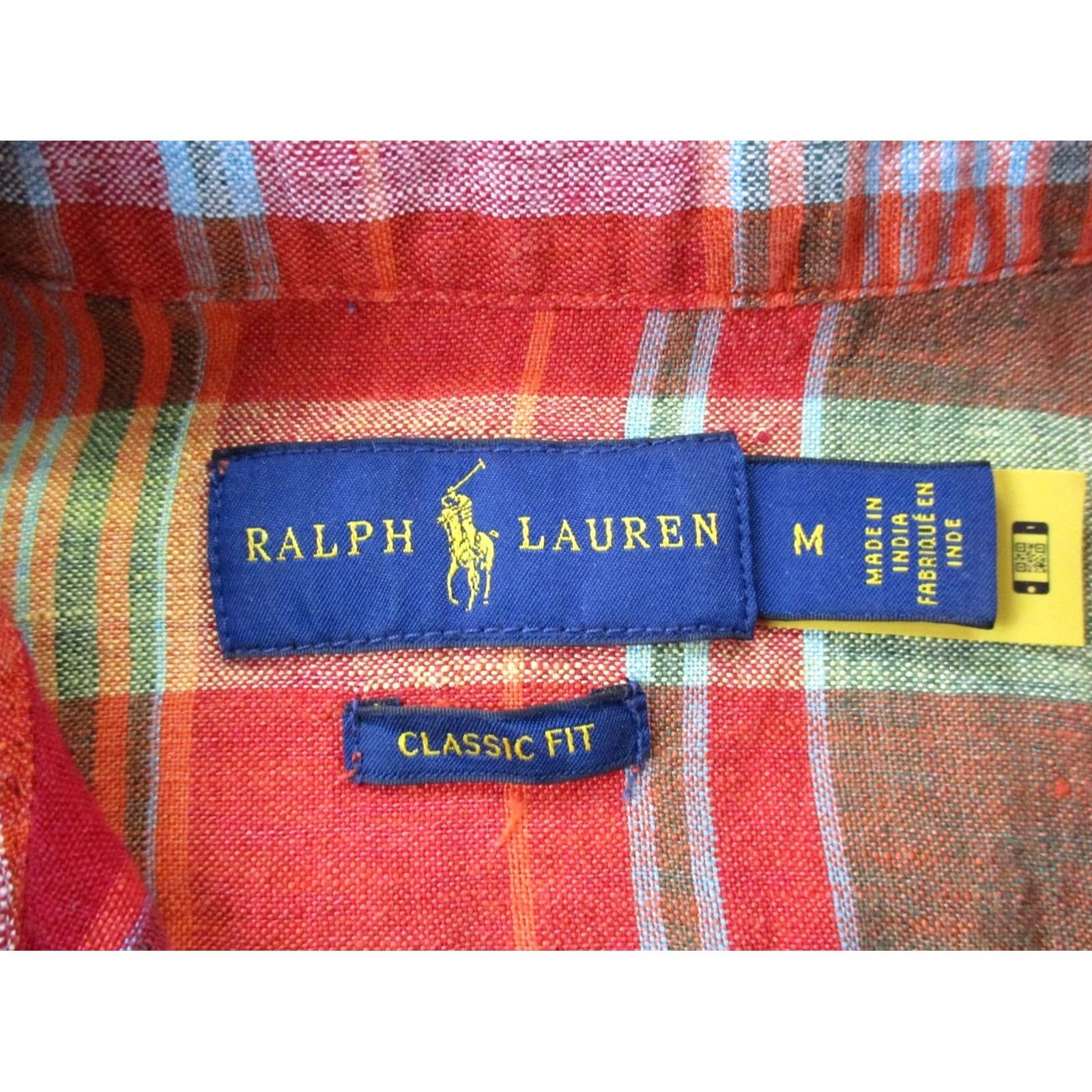 Ralph Lauren Ralph Lauren Shirt Mens M Colorful Rainbow Plaid Linen Classic Fit Golf Pony Size US M / EU 48-50 / 2 - 5 Thumbnail