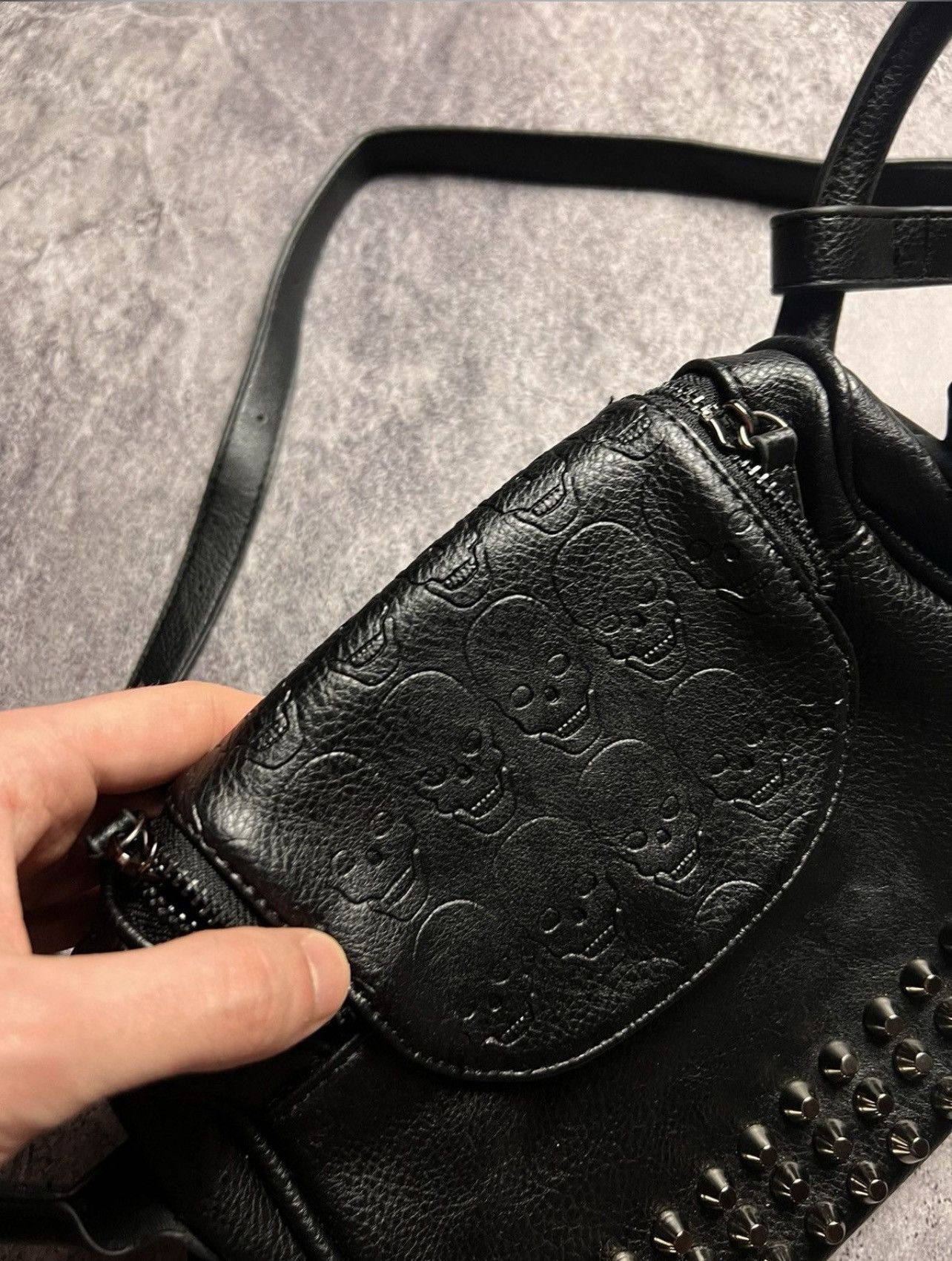 Seditionaries 12K Alexander McQueen Style leather skull shoulder punk bag Size ONE SIZE - 5 Thumbnail