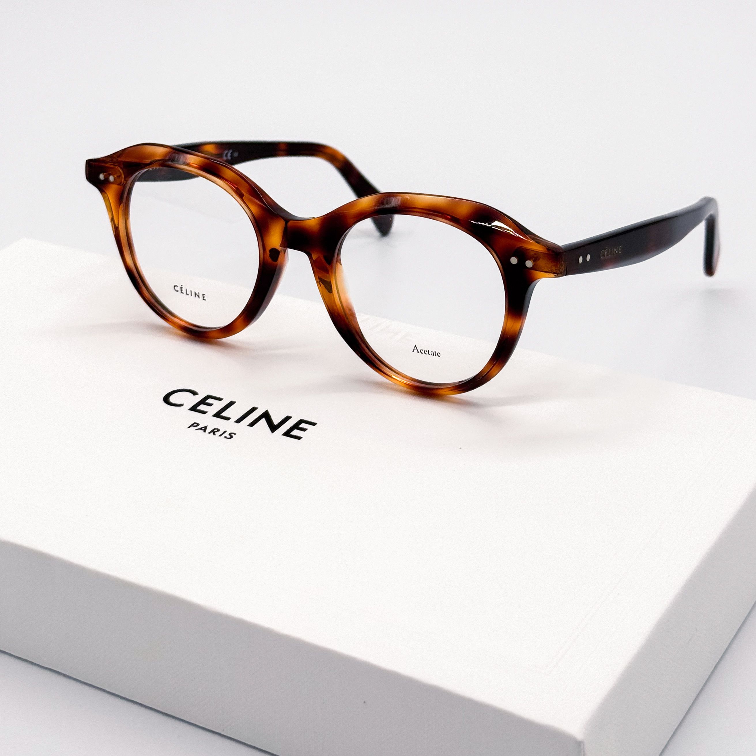 Celine NEW CELINE CL41458 086 EYEGLASSES WOMEN HAVANA ROUND CELINE Size ONE SIZE - 1 Thumbnail
