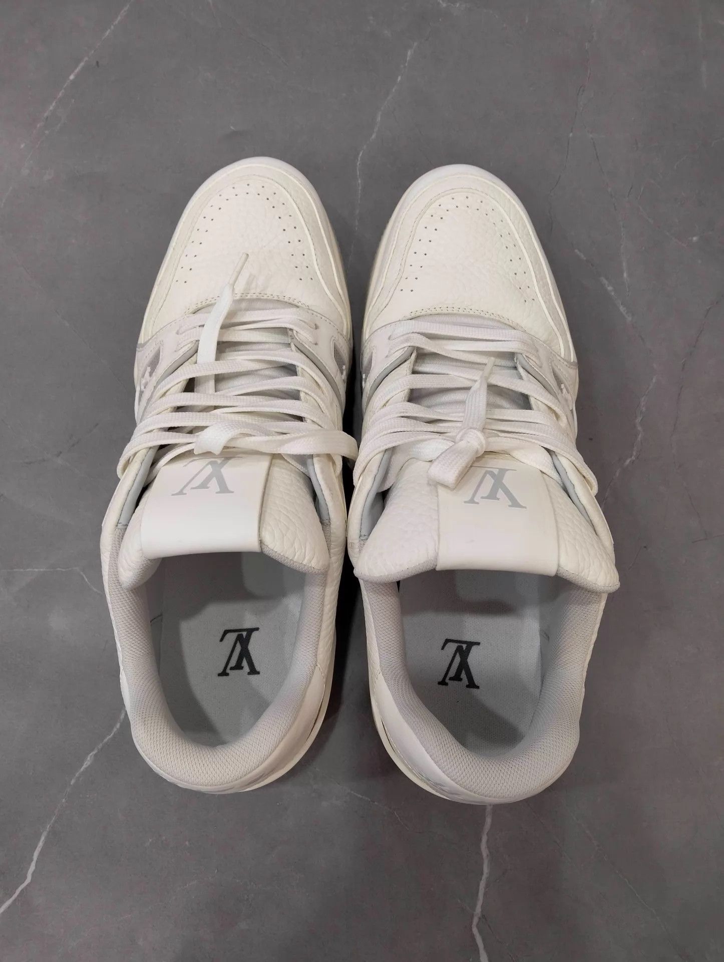 Louis Vuitton LV White Cement Trainer 42.5 95 New Size US 9.5 / EU 42-43 - 7 Thumbnail
