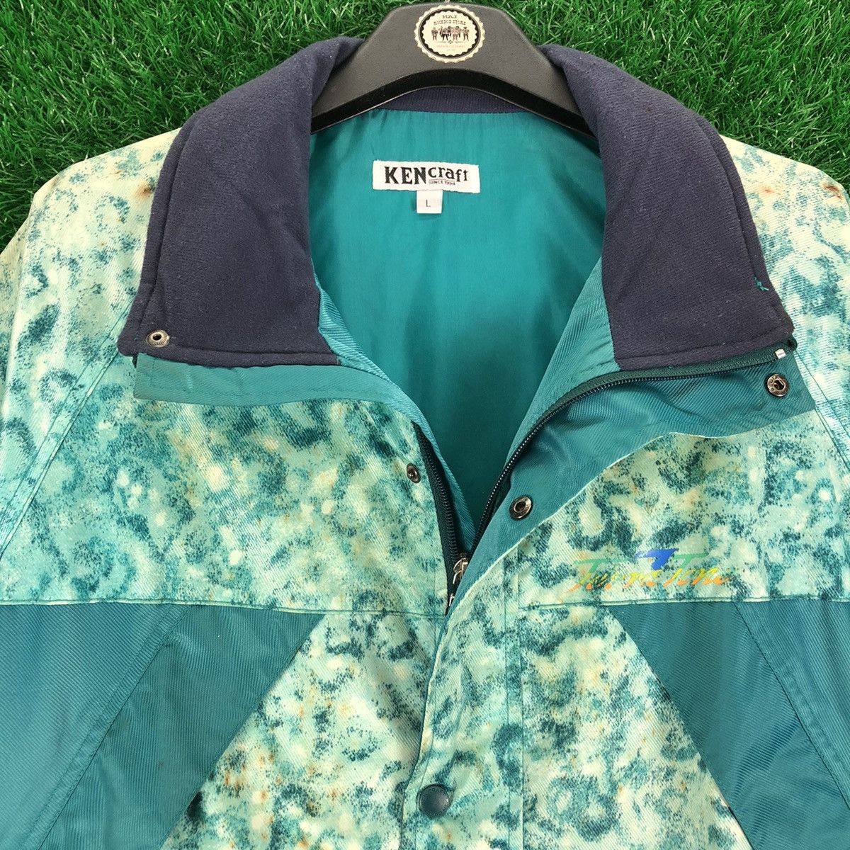 Japanese Brand Vintage Ken Craft Sport Fishing Jacket Blue Camo Size US L / EU 52-54 / 3 - 7 Thumbnail