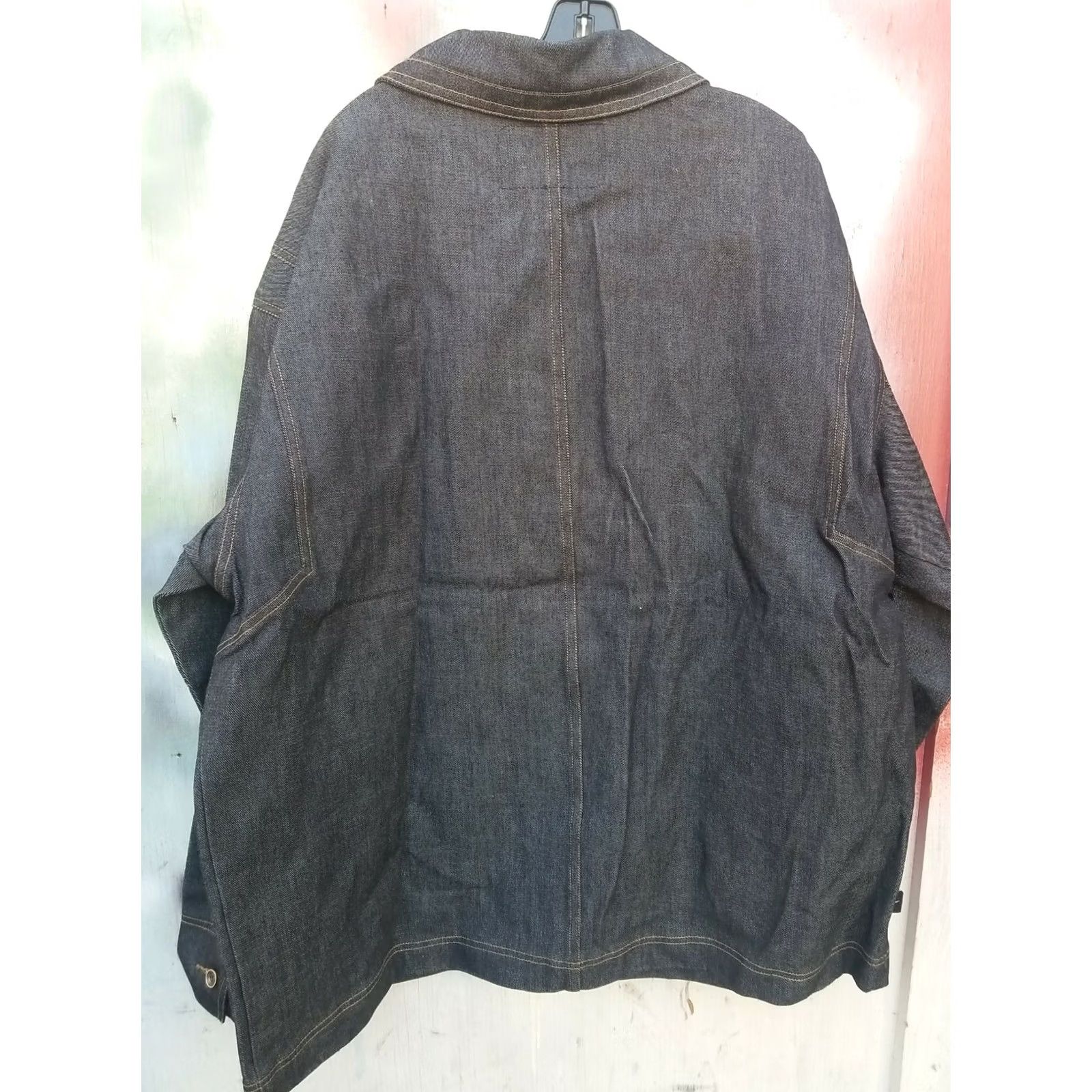 Nike VINTAGE Nike Limited Edition Mens Oversized Denim Jacket XXL Model Size US XXL / EU 58 / 5 - 5 Thumbnail