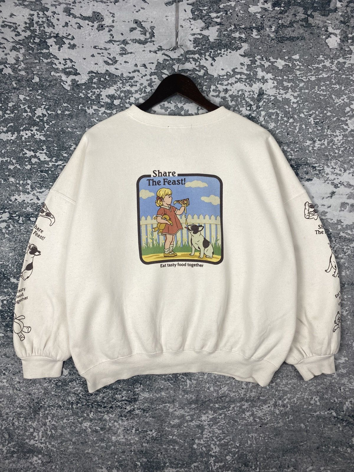 Japanese Brand Vintage Spray Premium Baggy Sweatshirts Size US XXL / EU 58 / 5 - 7 Thumbnail