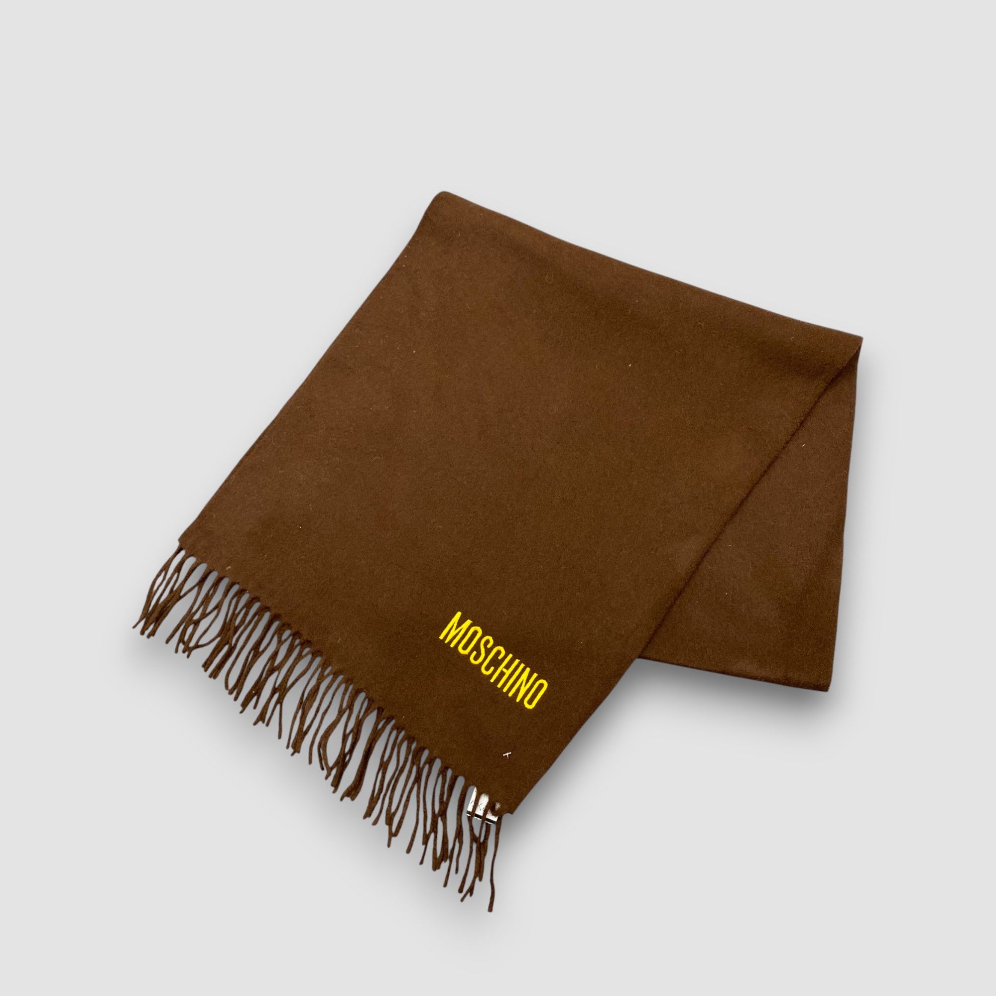 Moschino Vintage Moschino Scarf Muffler Wool Fringe Neckwear Scarves Size ONE SIZE - 2 Thumbnail