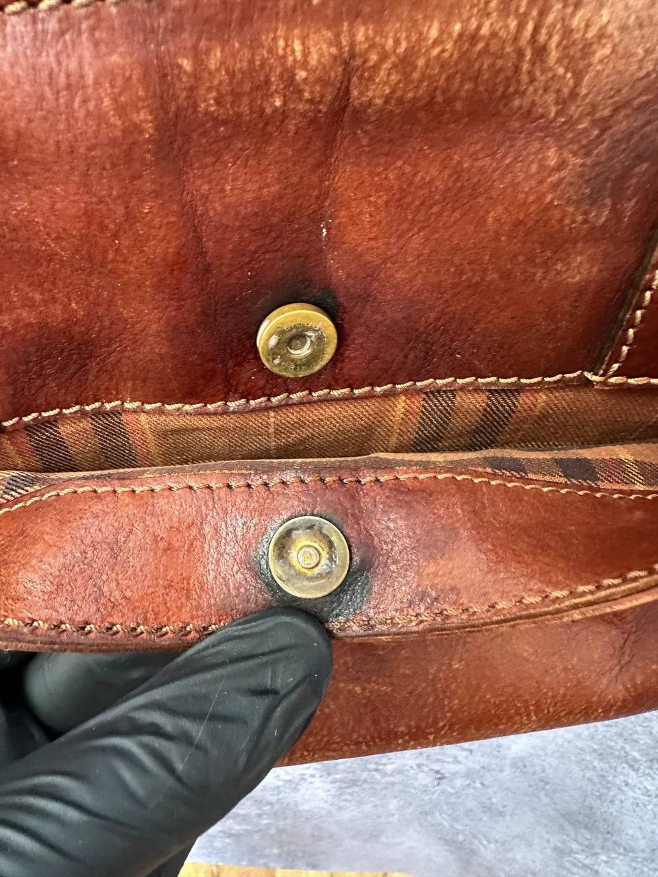 Genuine Leather The Bridge Vintage Cognac Leather Shoulder Bag – Italian Size ONE SIZE - 9 Thumbnail