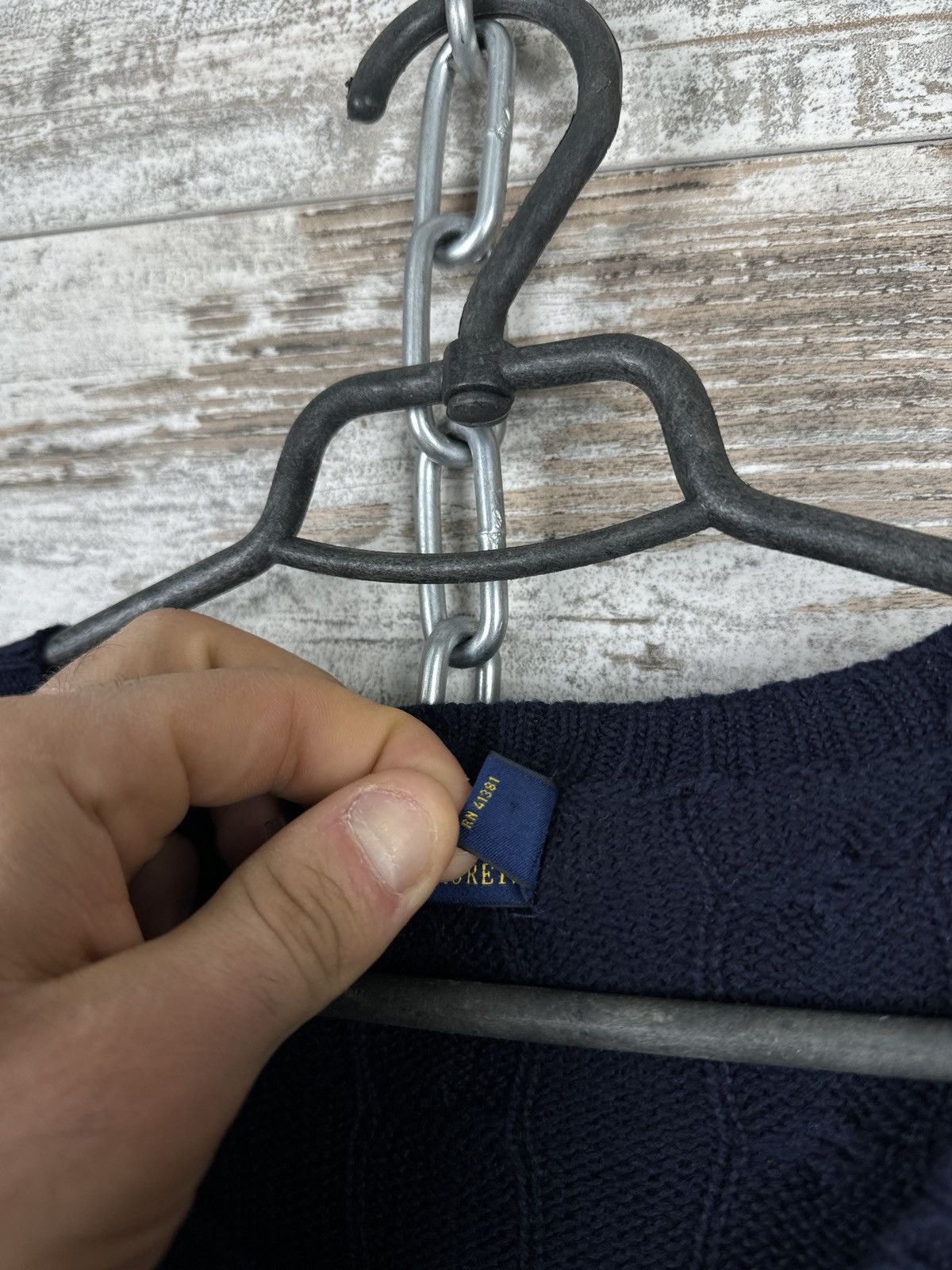 Polo Ralph Lauren × Vintage Mens Vintage Polo Ralph Lauren navy sweater old money luxury Size US XL / EU 56 / 4 - 8 Thumbnail
