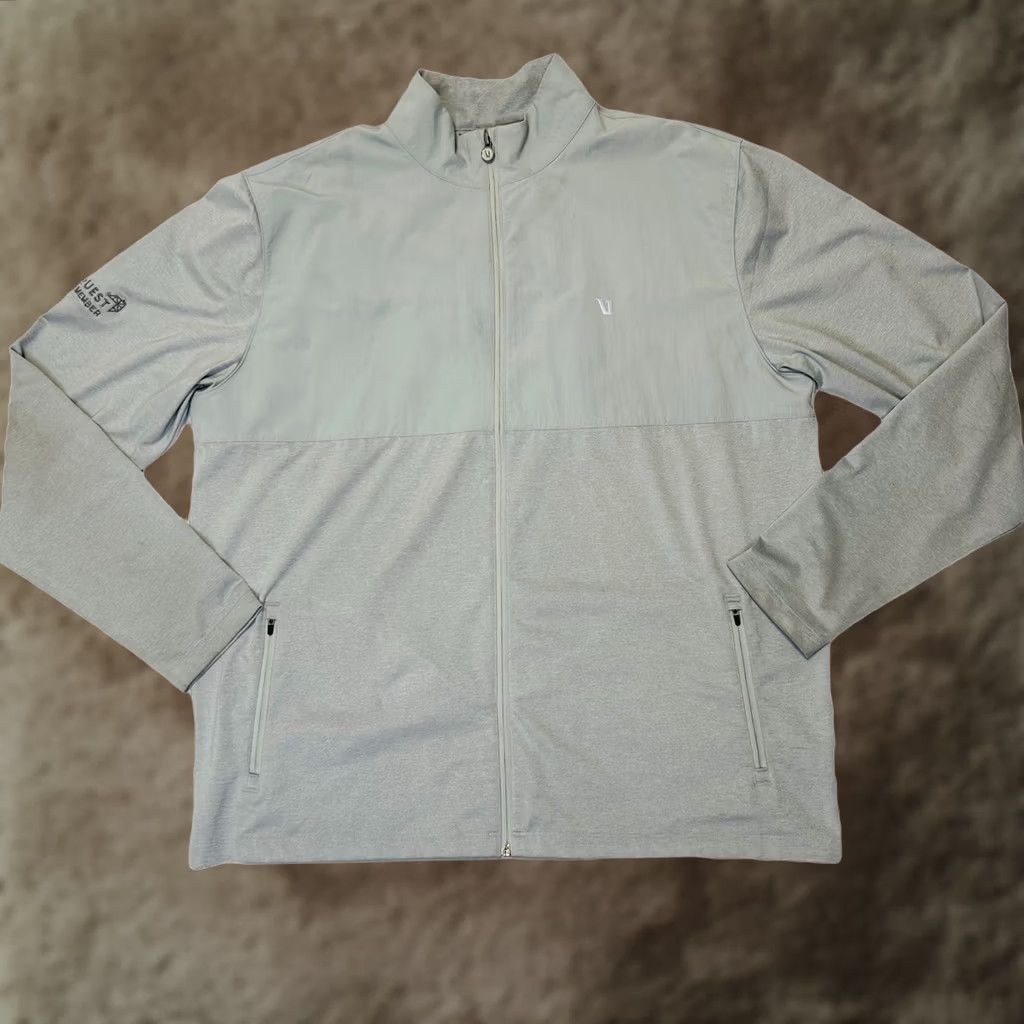 Vuori Vuori Sunday Element Jacket Mens 2XL Gray Track Jacket Full Zip Wind-Resistant Pockets Embroidered Right Sleeve Size US XXL / EU 58 / 5 - 1 Thumbnail