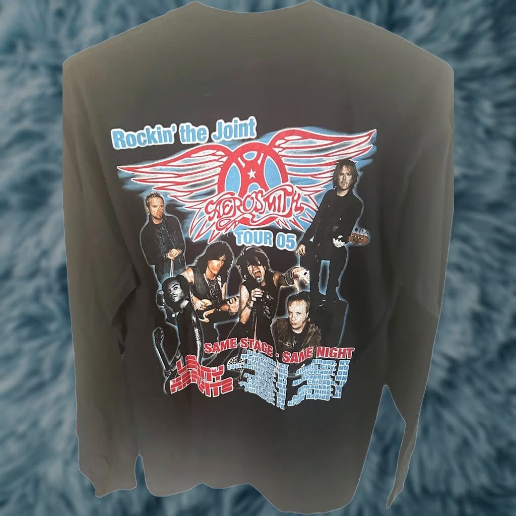 Anvil VINTAGE Aerosmith Rockin The Joint Tour T-Shirt Longsleeve L Black NWOT Anvil Men 2000-2009 OTW Double-Sided Graphic Print Shirt Size L Size US L / EU 52-54 / 3 - 1 Thumbnail