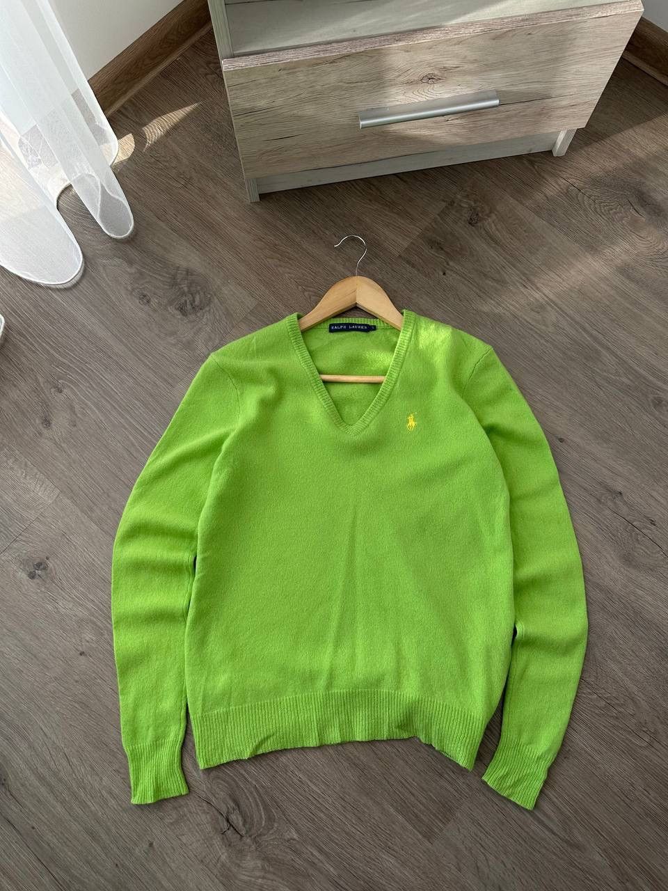 Polo Ralph Lauren × Vintage Vintage Polo Ralph Lauren Cashmere Green Sweater Size S / US 4 / IT 40 - 1 Thumbnail