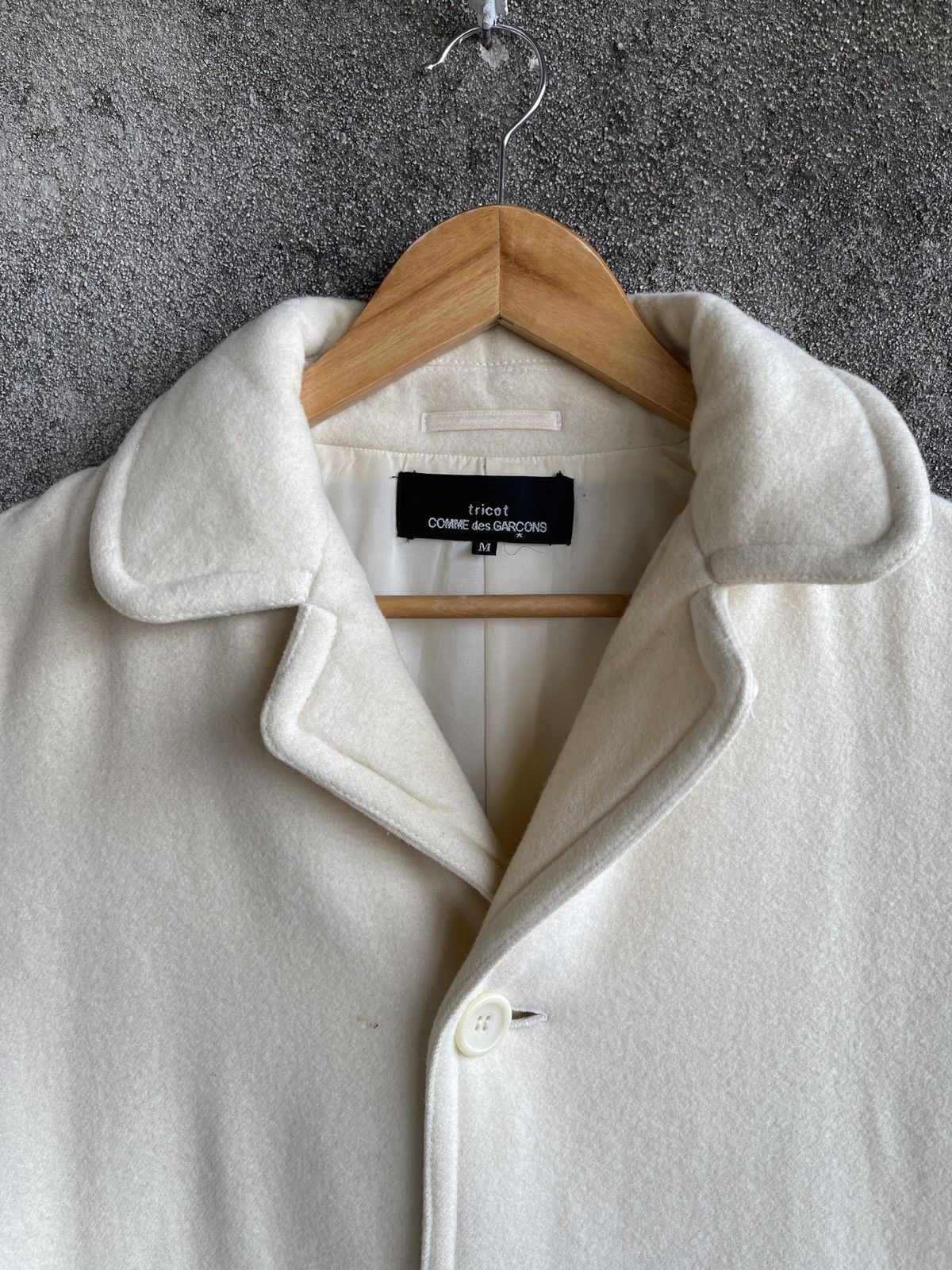 Comme des Garcons Rarest🔥Vtg Comme Des Garcon Tricot Wool Trench Coat Jacket Size US M / EU 48-50 / 2 - 6 Thumbnail
