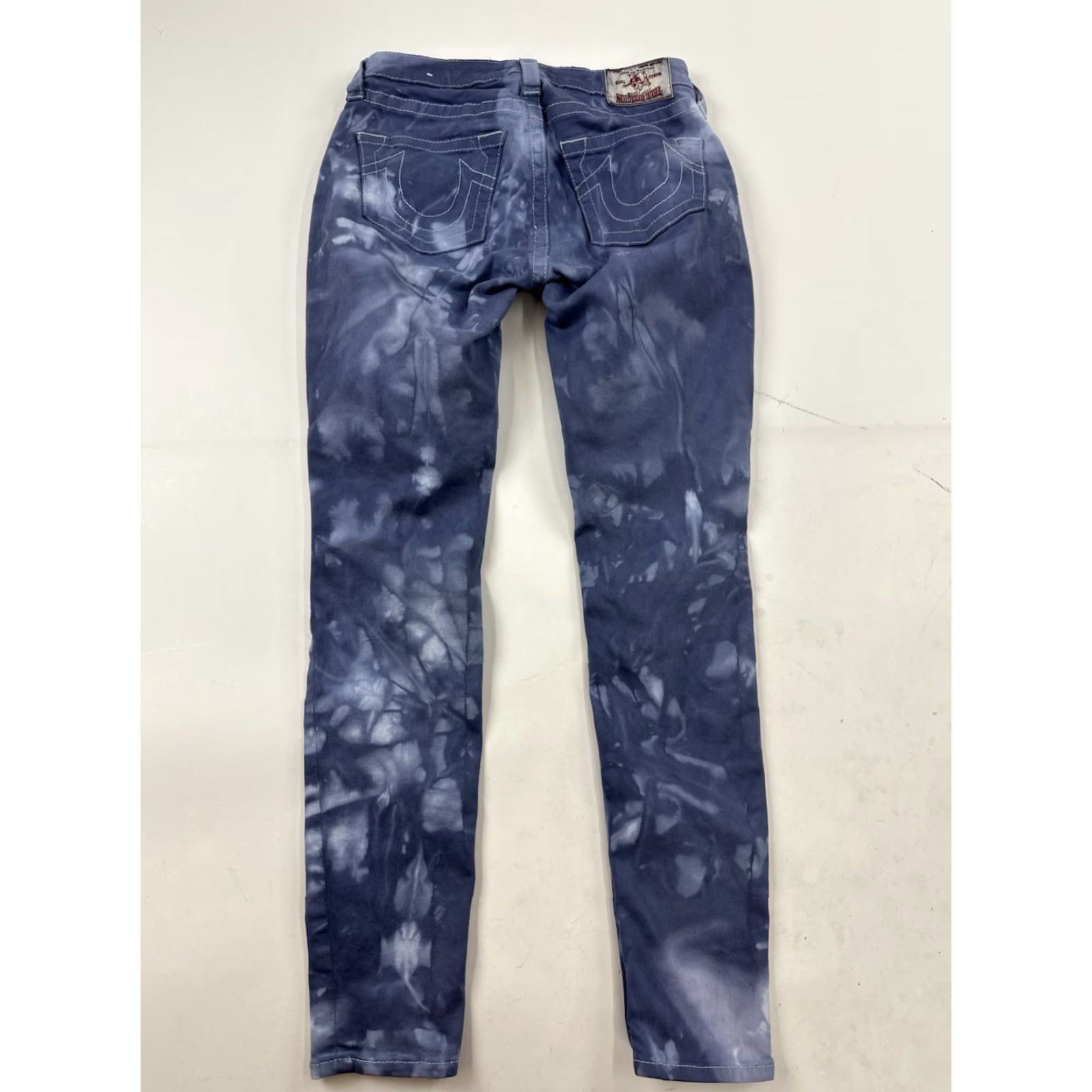 True Religion True Religion Jeans Women’s 27 Blue Tie Dye Indigo Skinny Jeans Stretch High Rise Slim Fit Capable Zip Button Closure Denim Shirt? Size 28" / US 6 / IT 42 - 2 Thumbnail
