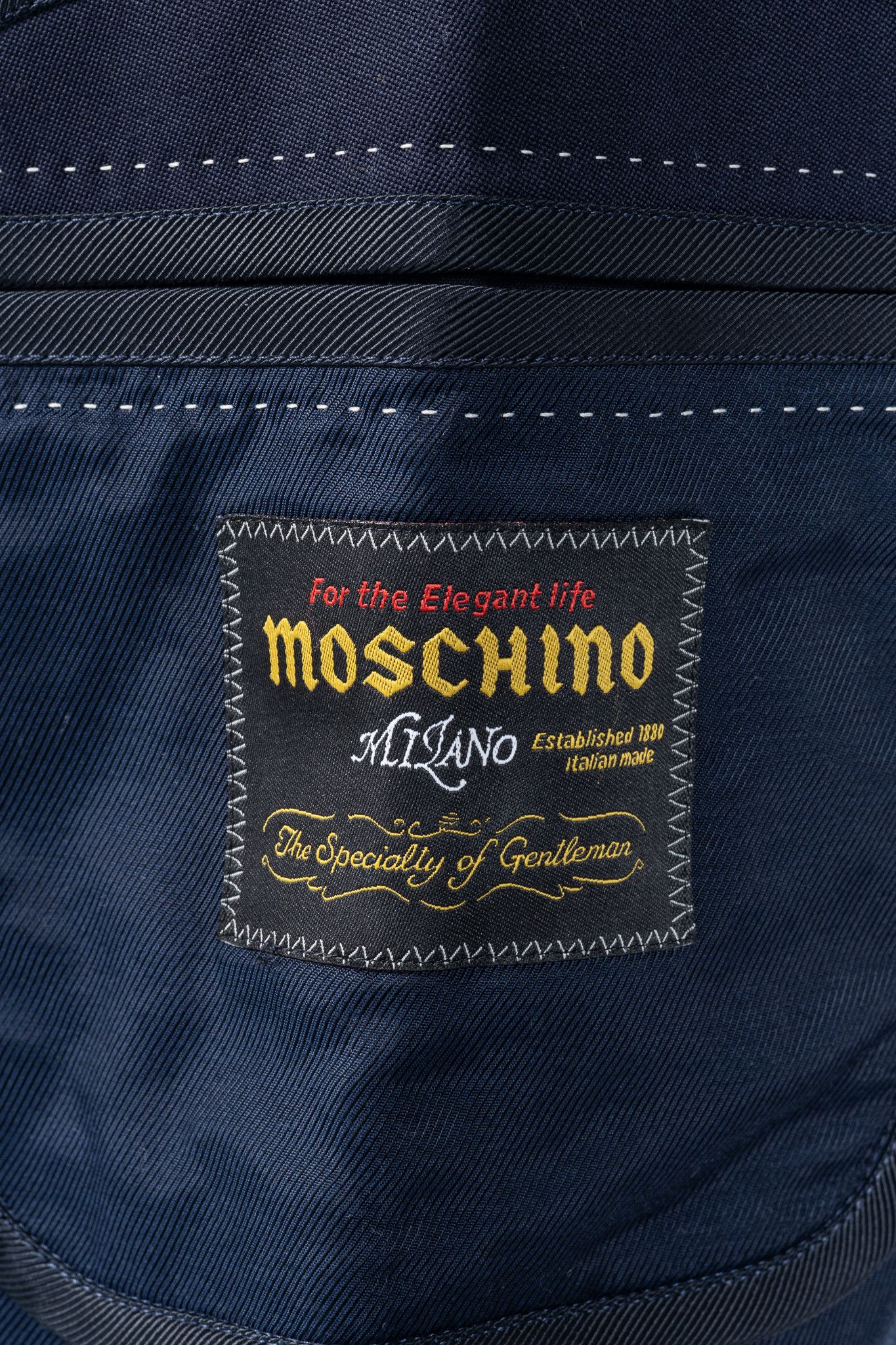 Moschino Moschino PF/23 Navy Wool Inside-Out Shift Dress Size M / US 6-8 / IT 42-44 - 6 Thumbnail