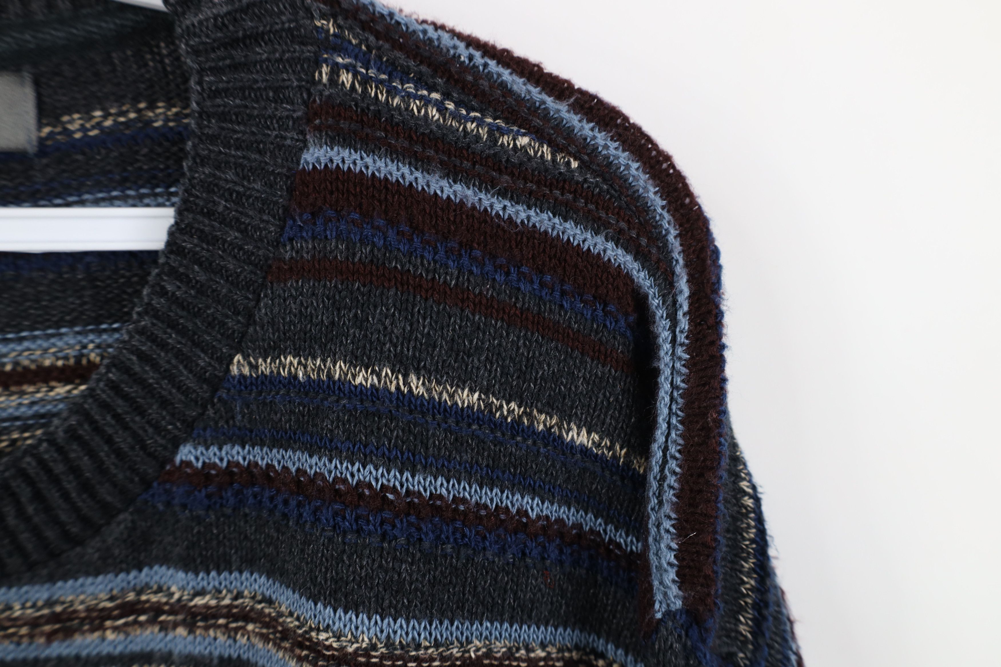 Vintage Vintage 90s Coogi Style Striped Knit Crewneck Sweater Size US XL / EU 56 / 4 - 5 Thumbnail