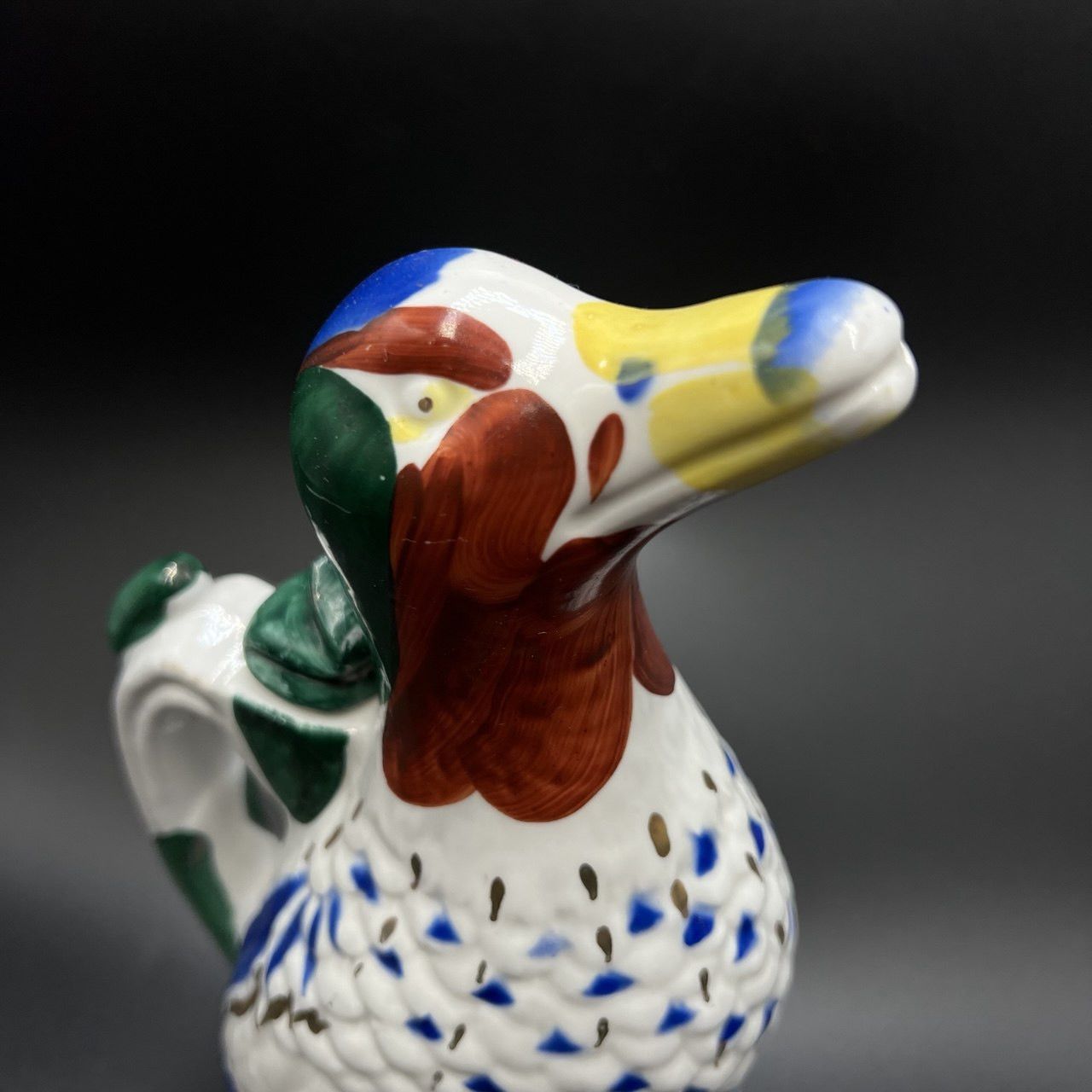 Vintage Vintage Porcelain Majolica Decanter Jug Figure Duck LFZ Size ONE SIZE - 3 Thumbnail