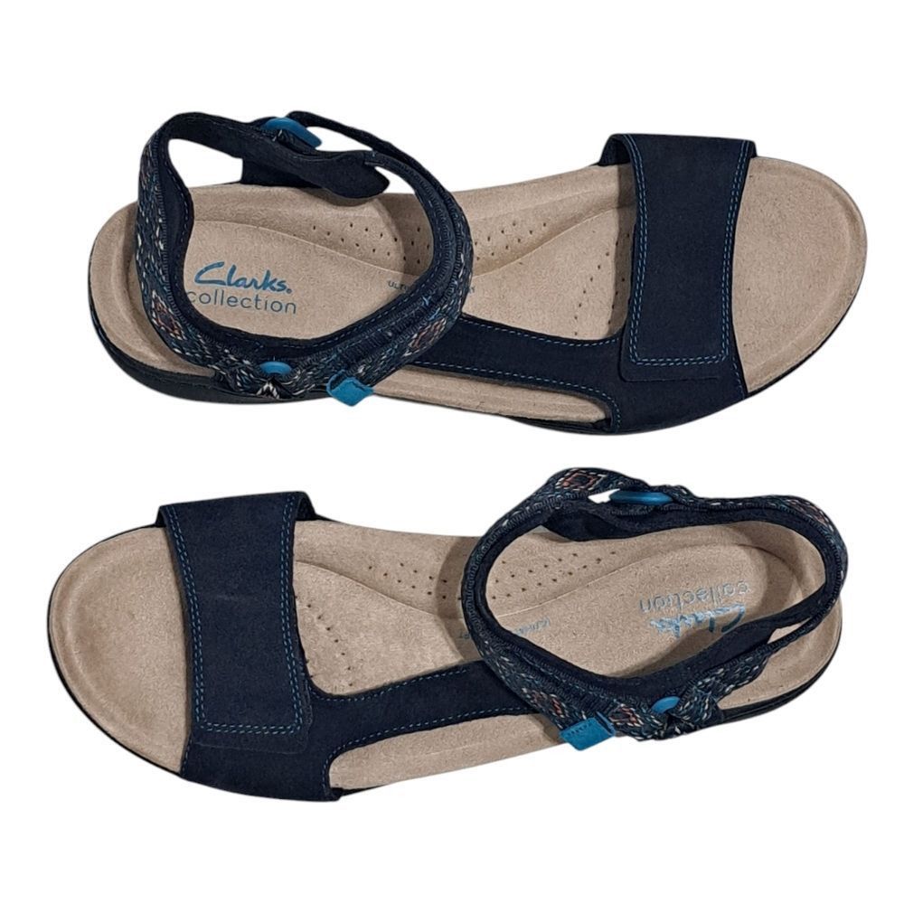 Clarks Clarks Amanda Step Riptape Summer Comfy Sandals Navy Suede Size US 11 / IT 41 - 5 Thumbnail