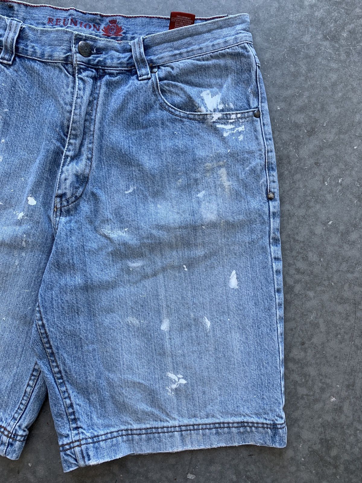 Vintage Crazy Vintage Y2K Baggy Light Wash Jean Shorts Painter Size US 36 / EU 52 - 3 Thumbnail