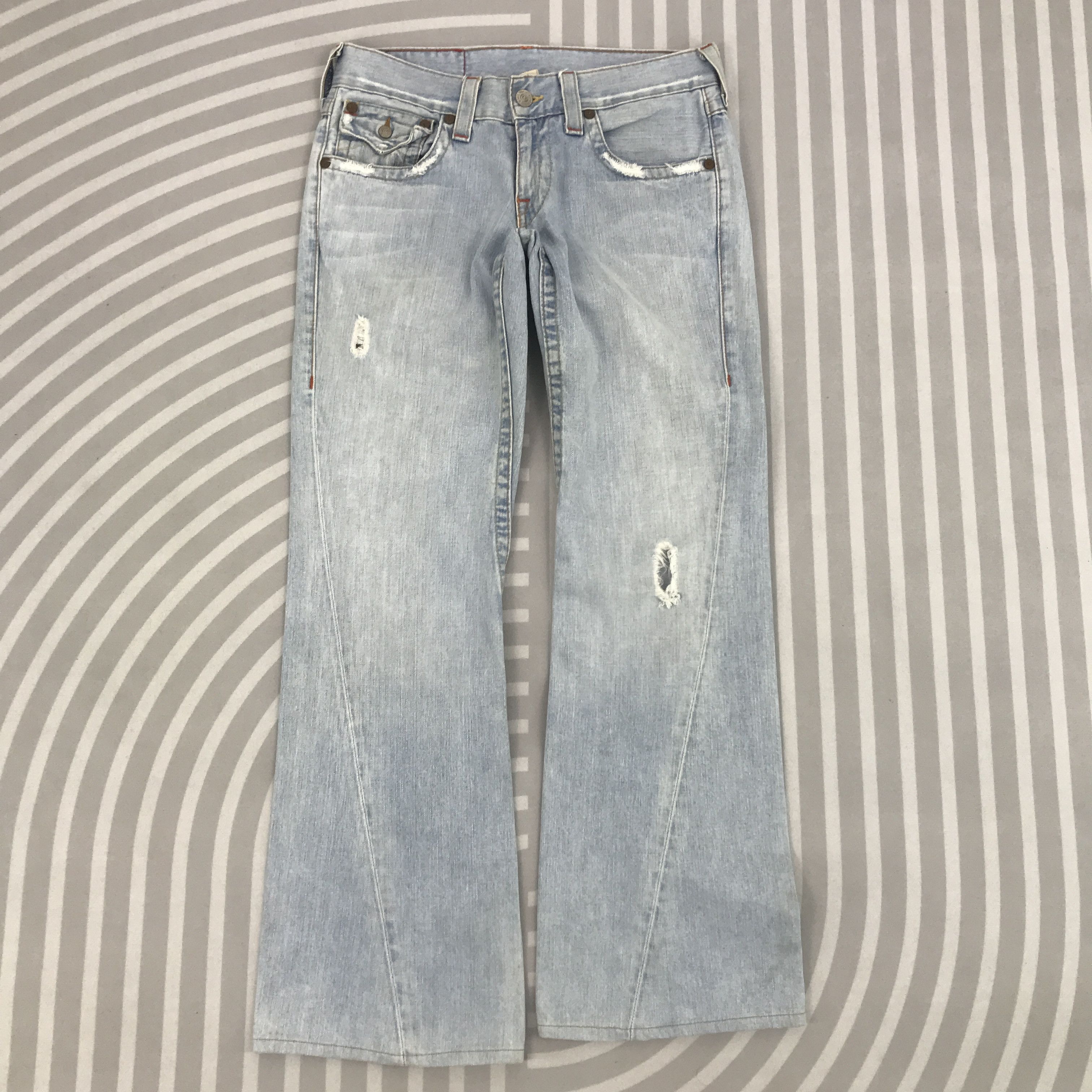 Japanese Brand × Vintage Vintage Flare True Religon Distressed Denim Size US 30 / EU 46 - 1 Thumbnail
