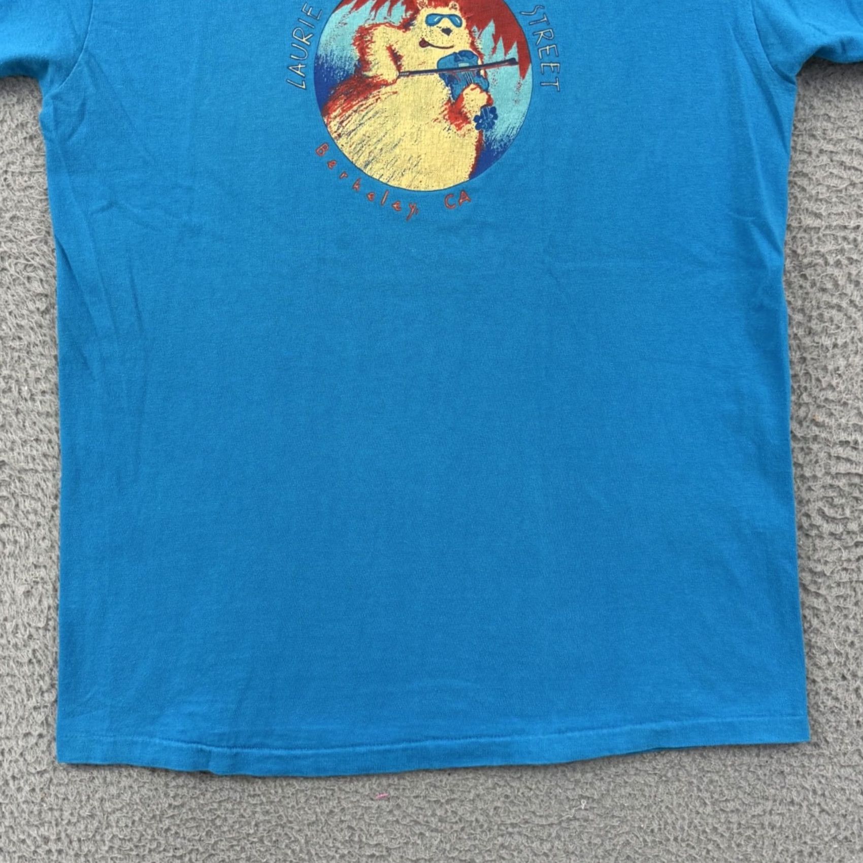 Hanes VINTAGE Laurie Lewis Grant Street Shirt Mens Medium Blue 80s Berkeley California Size US M / EU 48-50 / 2 - 2 Thumbnail