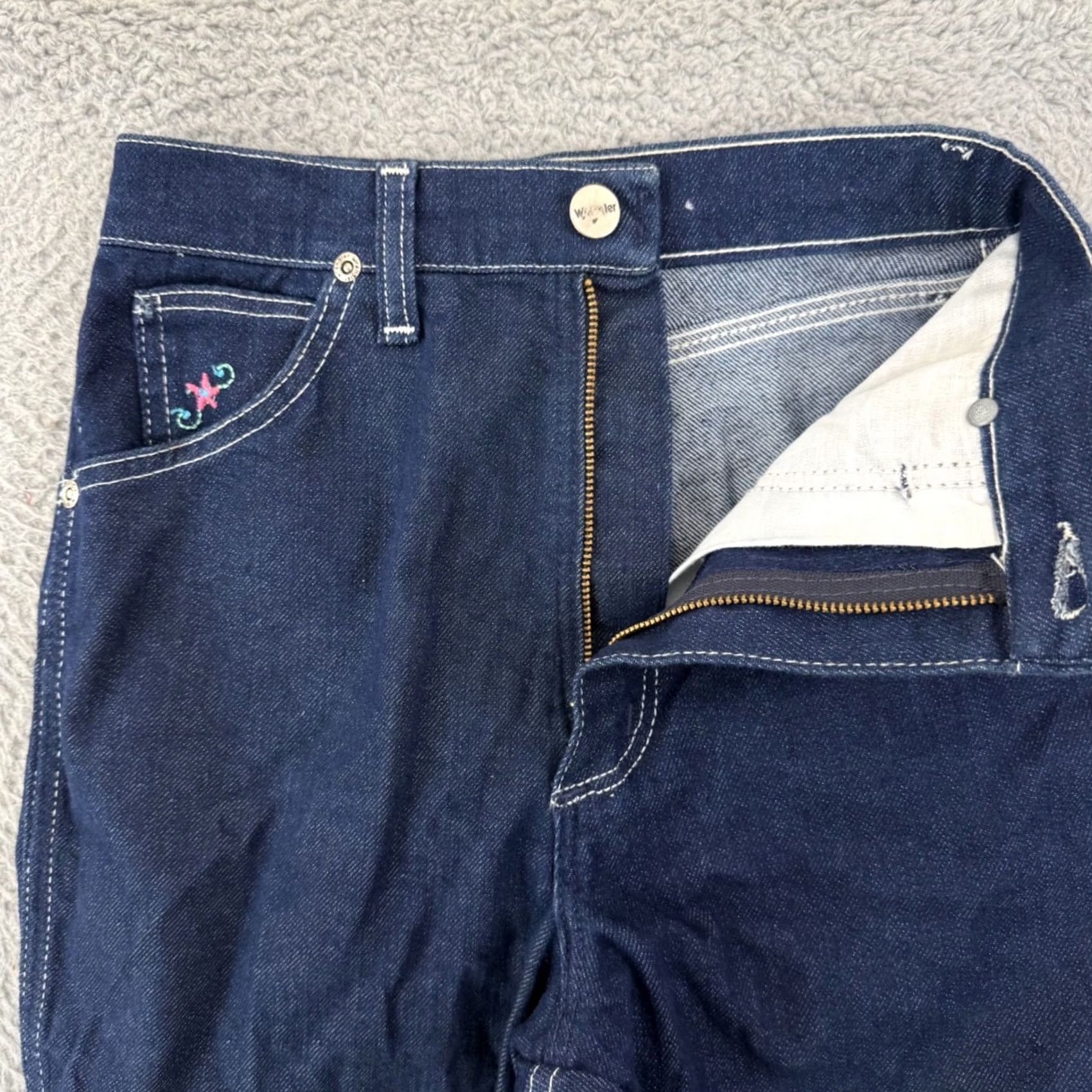Wrangler VINTAGE Wrangler Jeans Womens 5 Juniors Blue High Rise No Fault Denim 70s USA Jeans Size 27" / US 4 / IT 40 - 5 Thumbnail