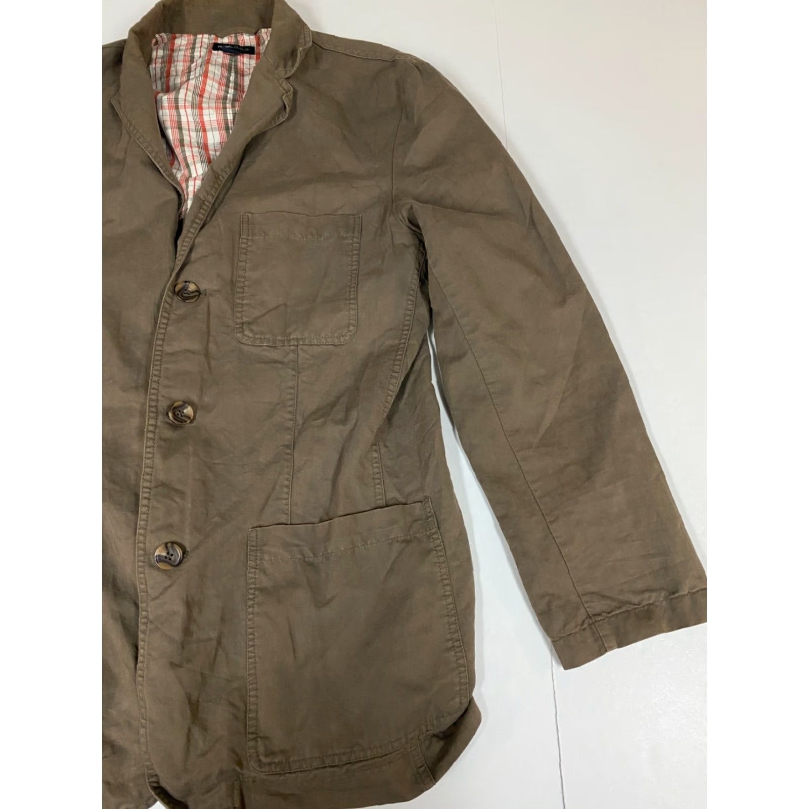 H&M H&M Jacket Coat Women M Brown Solid Knit Cotton Blend Button Collared Formal Vintage No Size M / US 6-8 / IT 42-44 - 3 Thumbnail