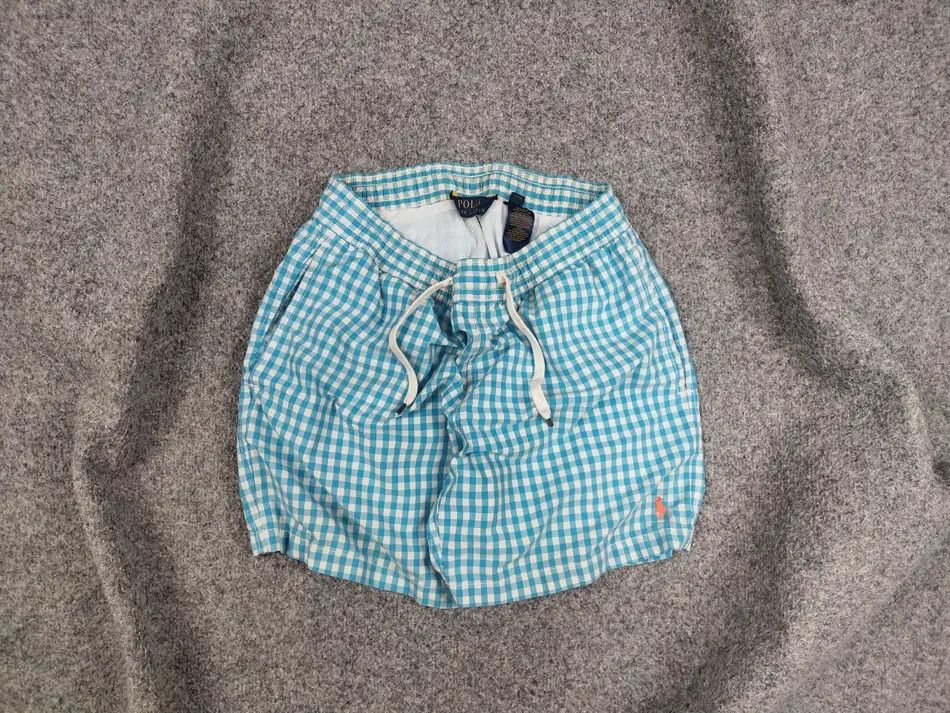 Polo Ralph Lauren Vintage Polo Ralph Lauren Blue checkered Cotton Blend Shorts Size US 32 / EU 48 - 1 Thumbnail