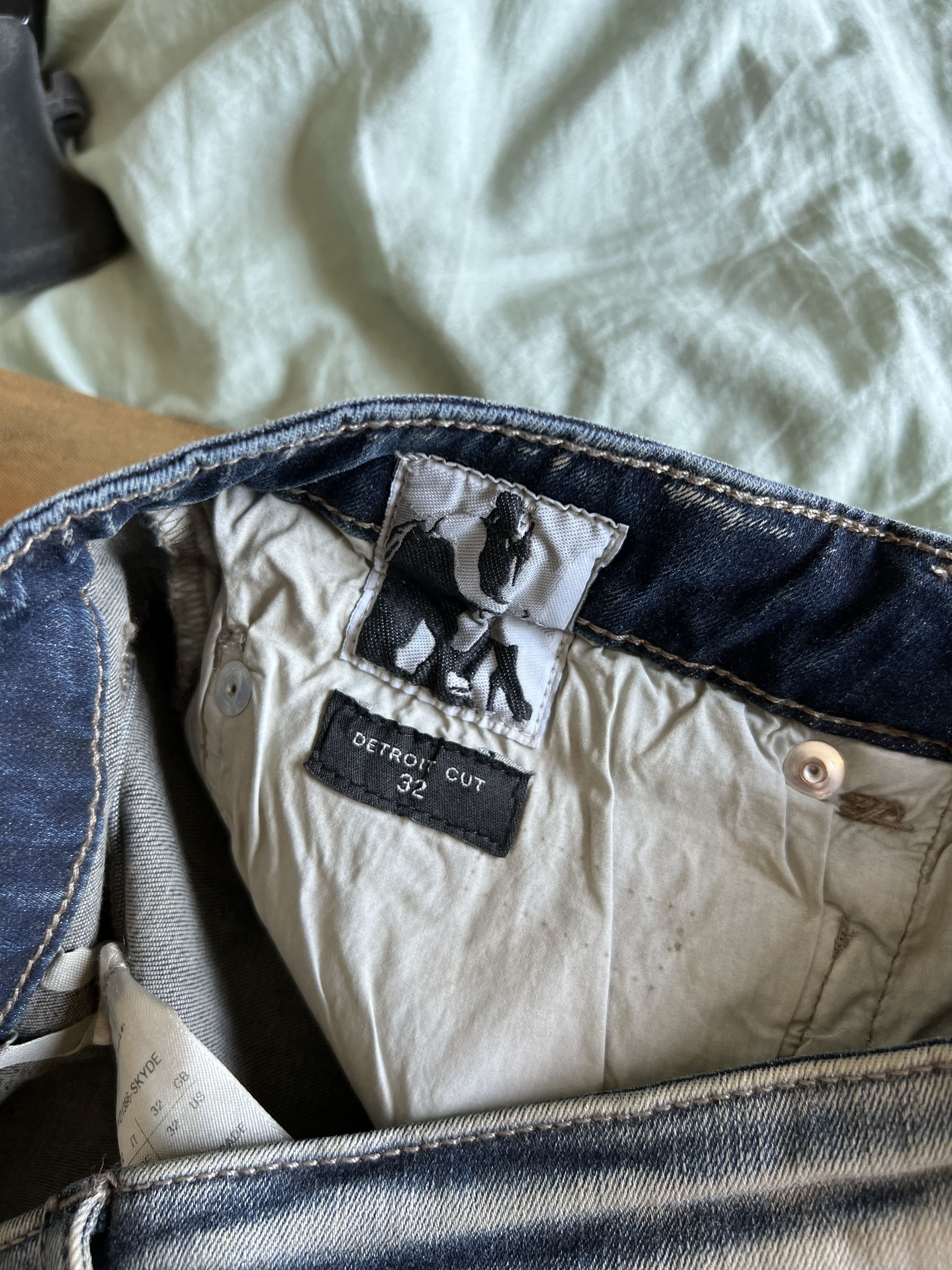 Rick Owens Drkshdw Rick Owens DRKSHDW Detroit Cut Jeans in Sky Orange Degrade Size US 32 / EU 48 - 9 Thumbnail