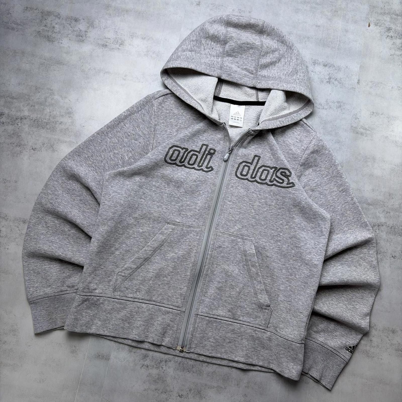 Adidas Y2K Grey Adidas Grunge Skater Zip Up Hoodie Size M / US 6-8 / IT 42-44 - 2 Thumbnail